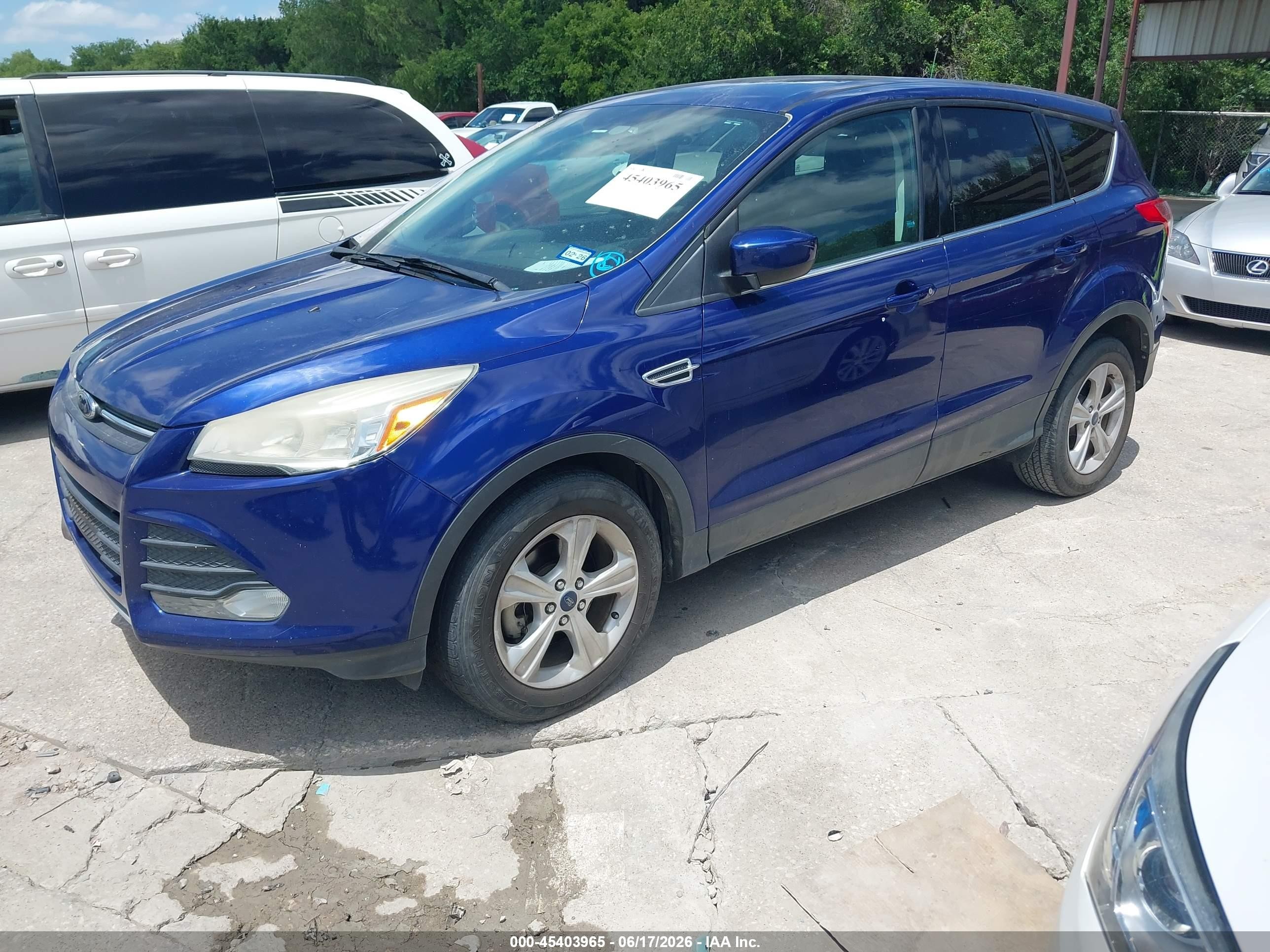 2014 Ford Escape Se Blue vin: 1FMCU0GX3EUC31944