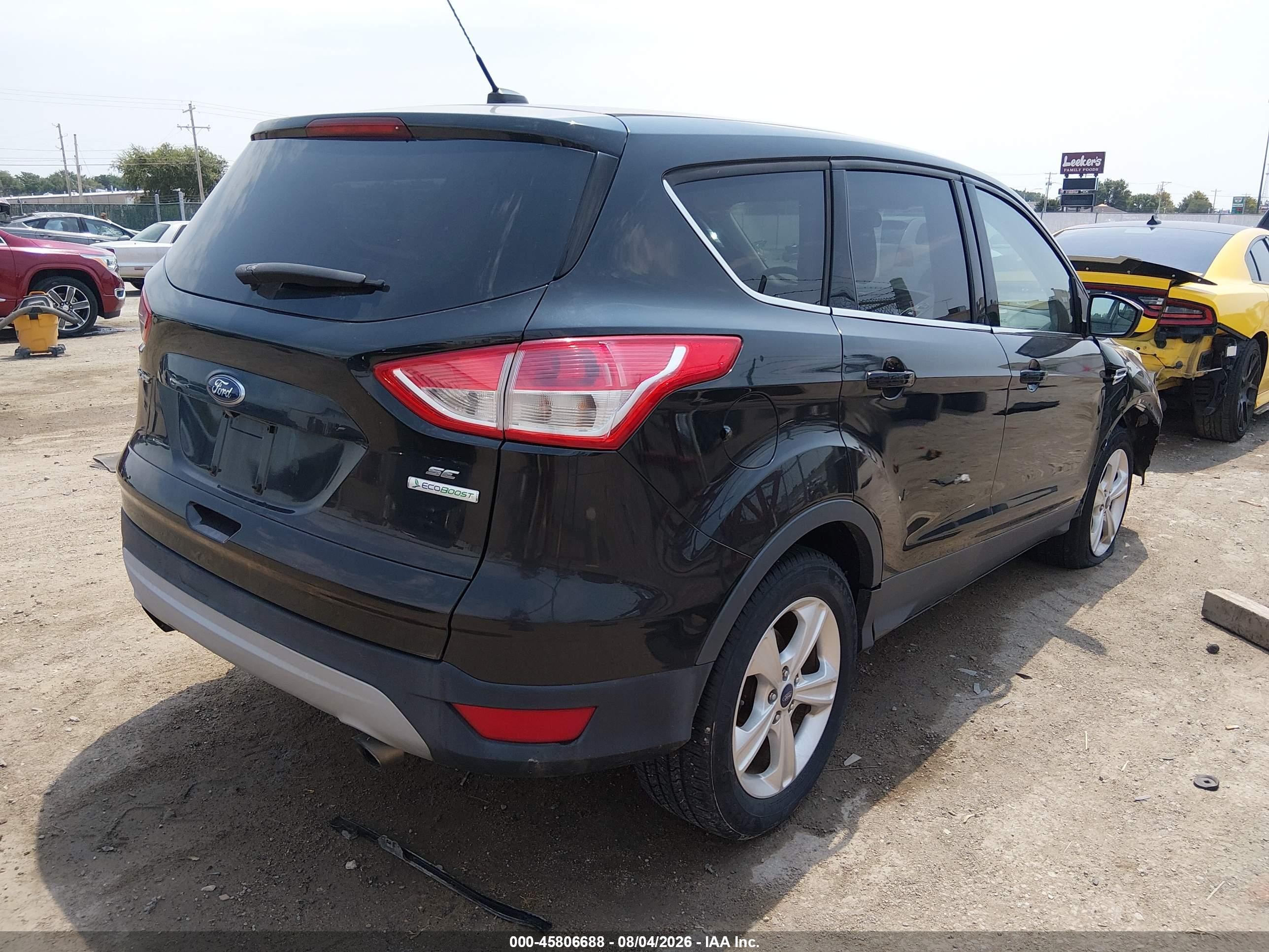 2014 Ford Escape Se Черный vin: 1FMCU0GX3EUC75653