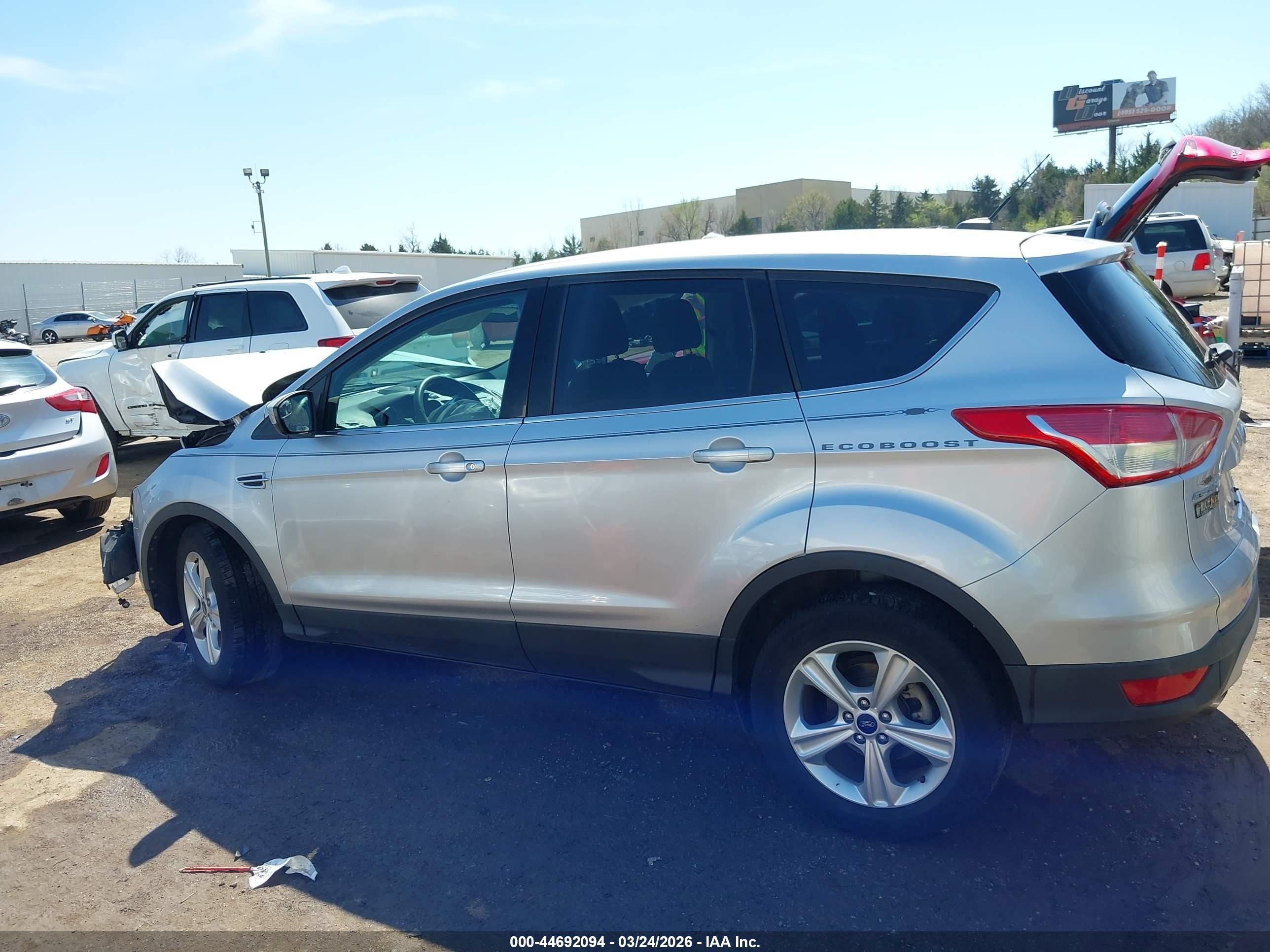 2014 Ford Escape Se Silver vin: 1FMCU0GX3EUD01233
