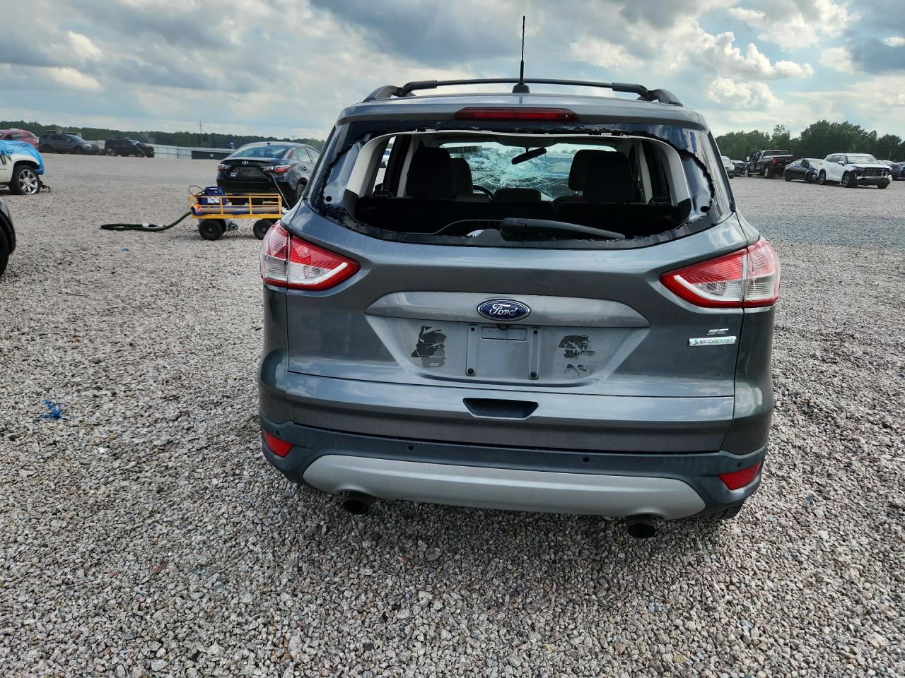 2014 Ford Escape Серый vin: 1FMCU0GX3EUD07128