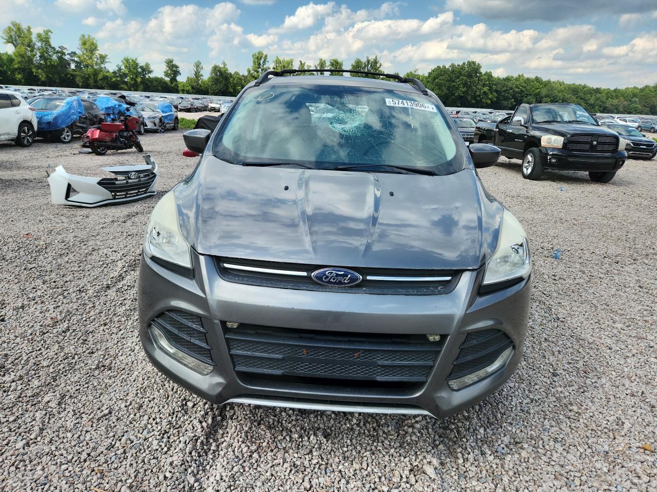 2014 Ford Escape Серый vin: 1FMCU0GX3EUD07128