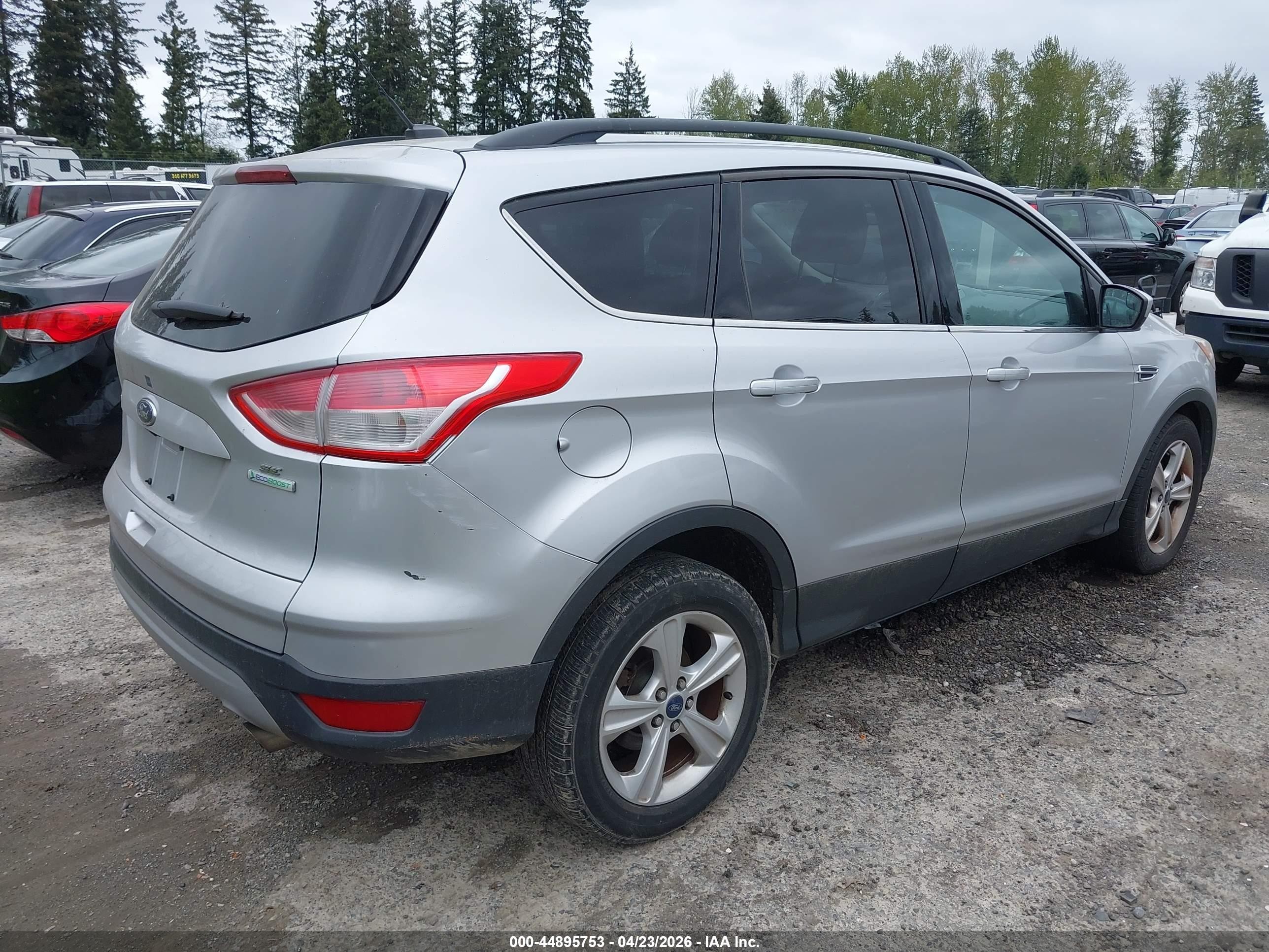 2014 Ford Escape Se Silver vin: 1FMCU0GX3EUD11275