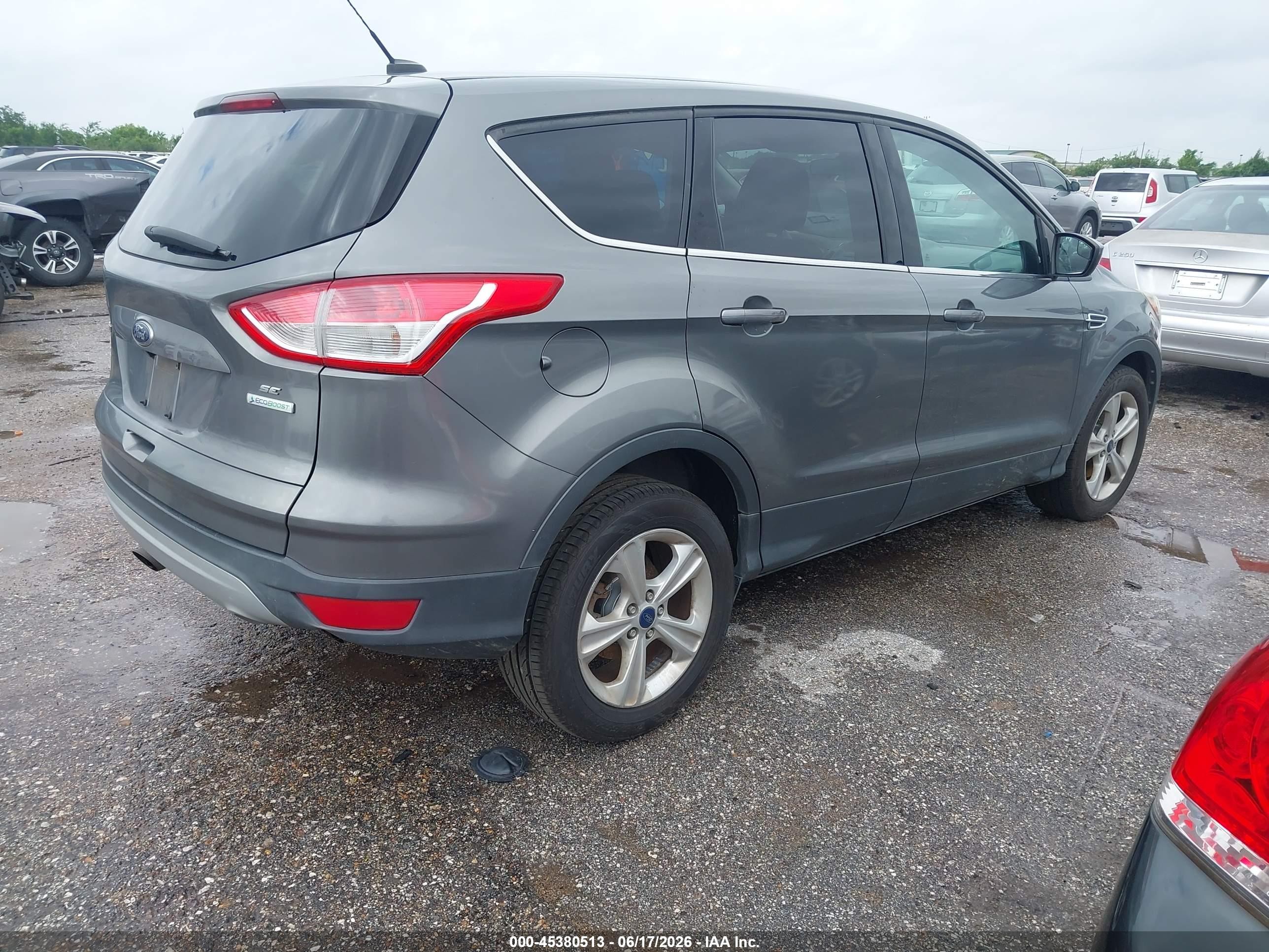 2014 Ford Escape Se Gray vin: 1FMCU0GX3EUD16802