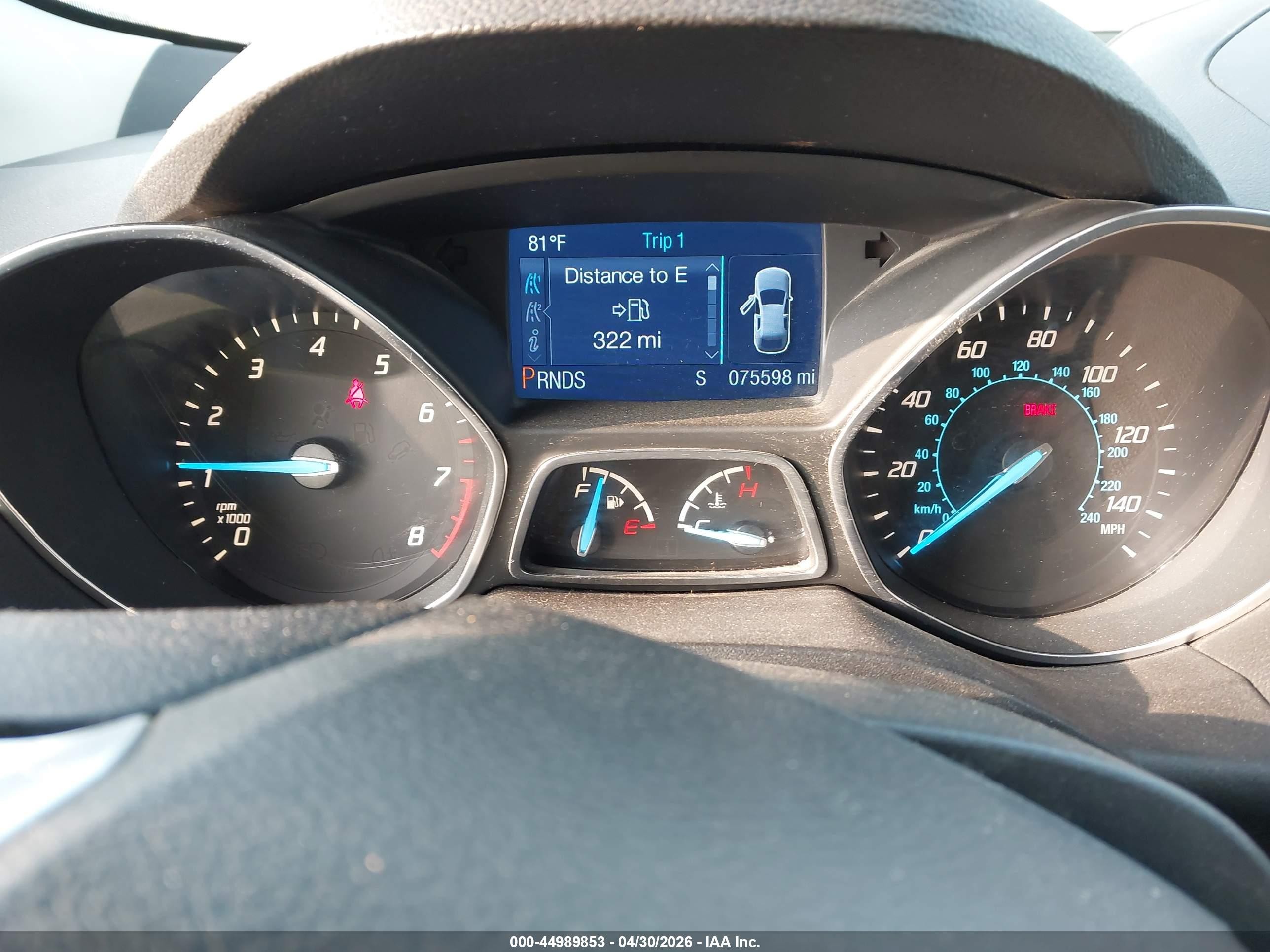 2014 Ford Escape Se Gray vin: 1FMCU0GX3EUD64851