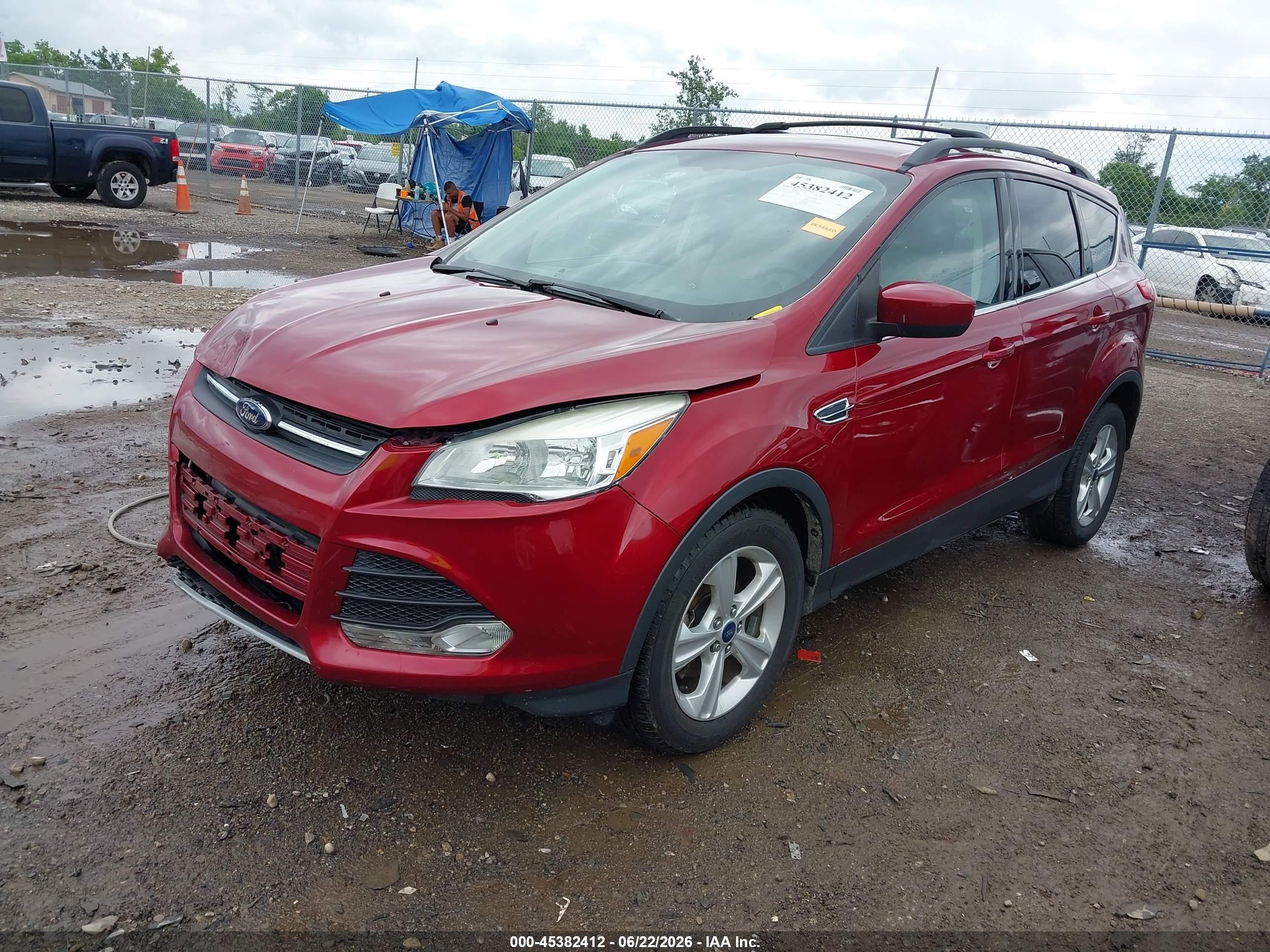 2014 Ford Escape Se Red vin: 1FMCU0GX3EUE09576