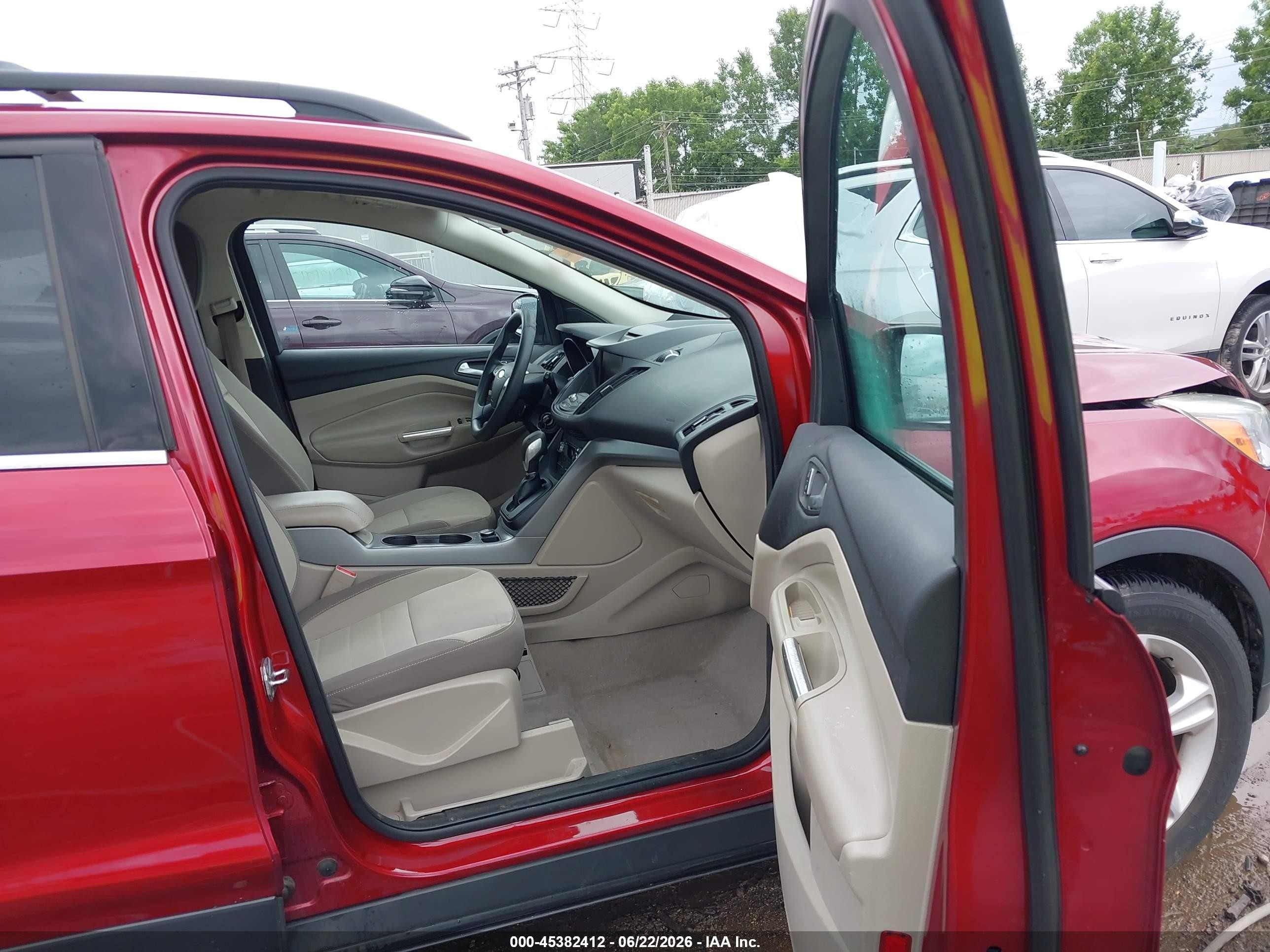 2014 Ford Escape Se Red vin: 1FMCU0GX3EUE09576