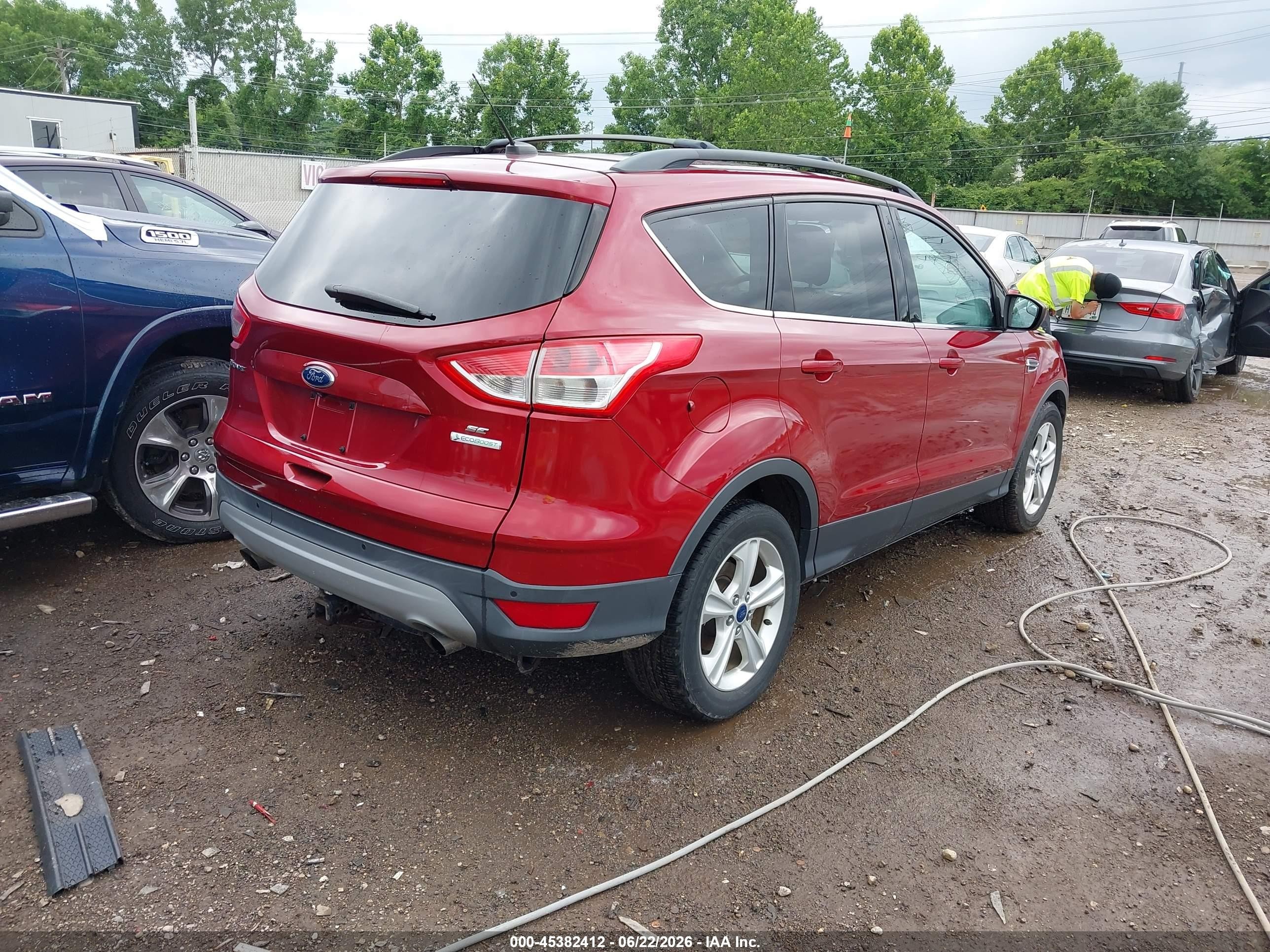 2014 Ford Escape Se Red vin: 1FMCU0GX3EUE09576