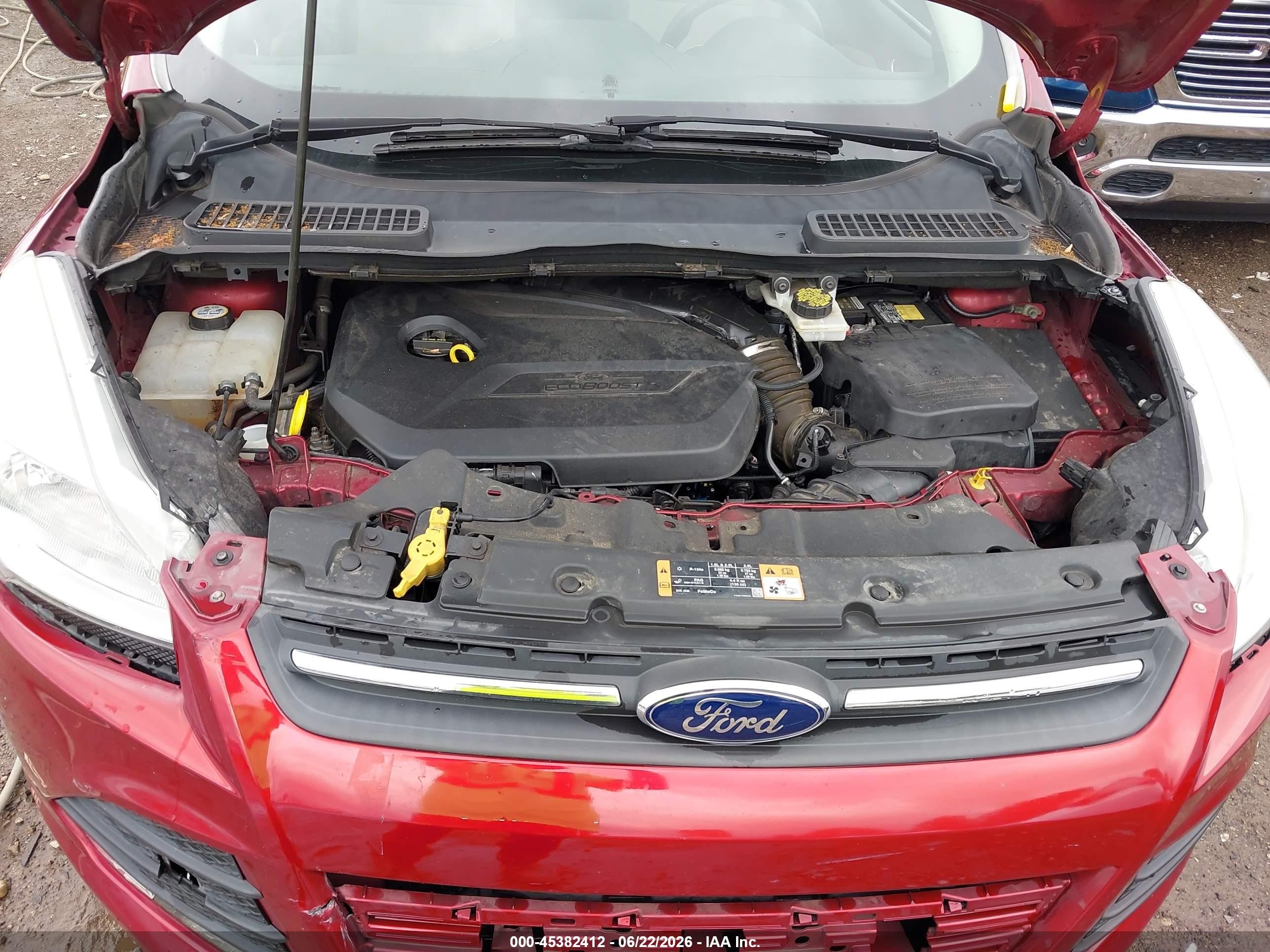 2014 Ford Escape Se Red vin: 1FMCU0GX3EUE09576