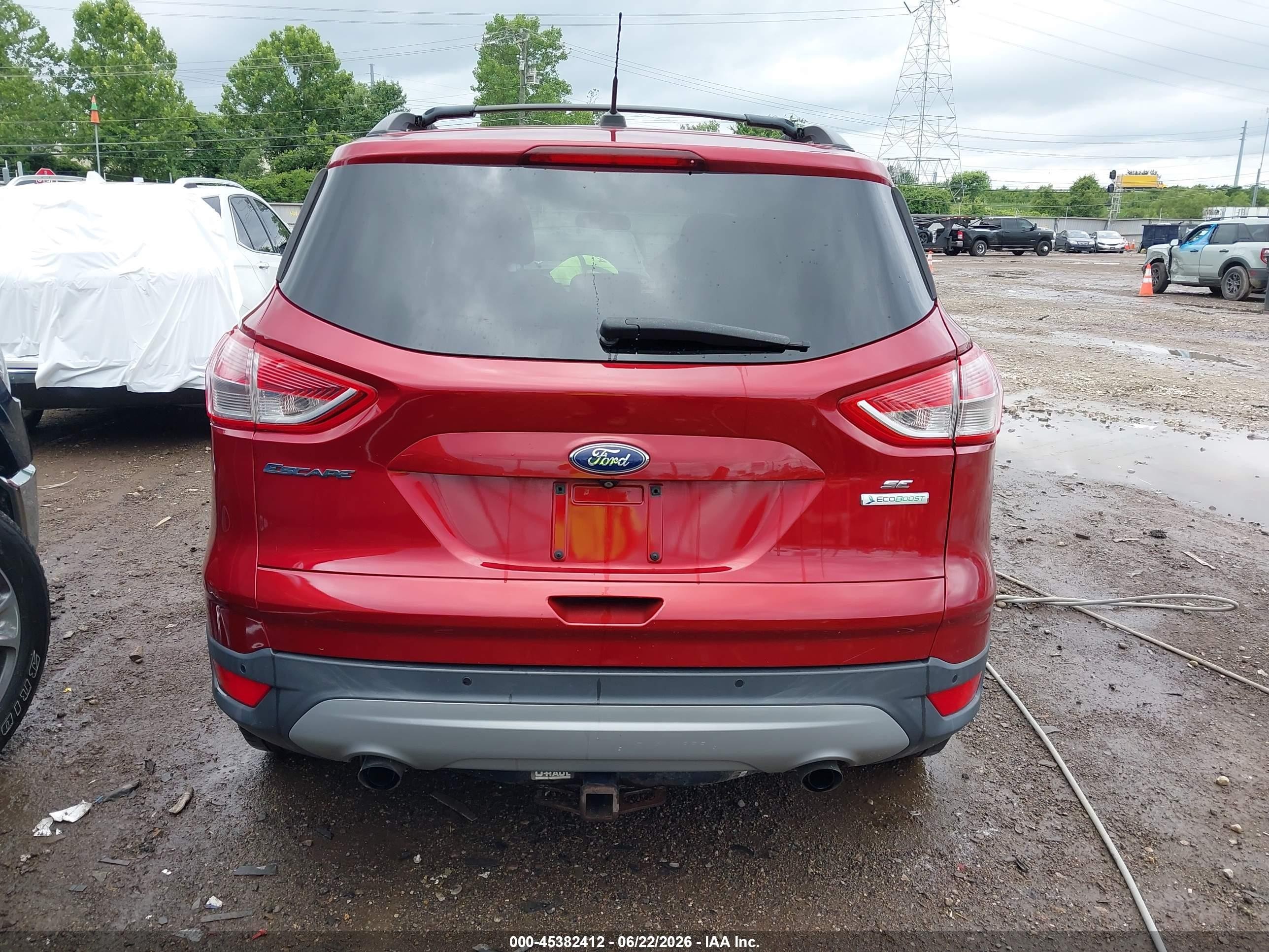 2014 Ford Escape Se Red vin: 1FMCU0GX3EUE09576