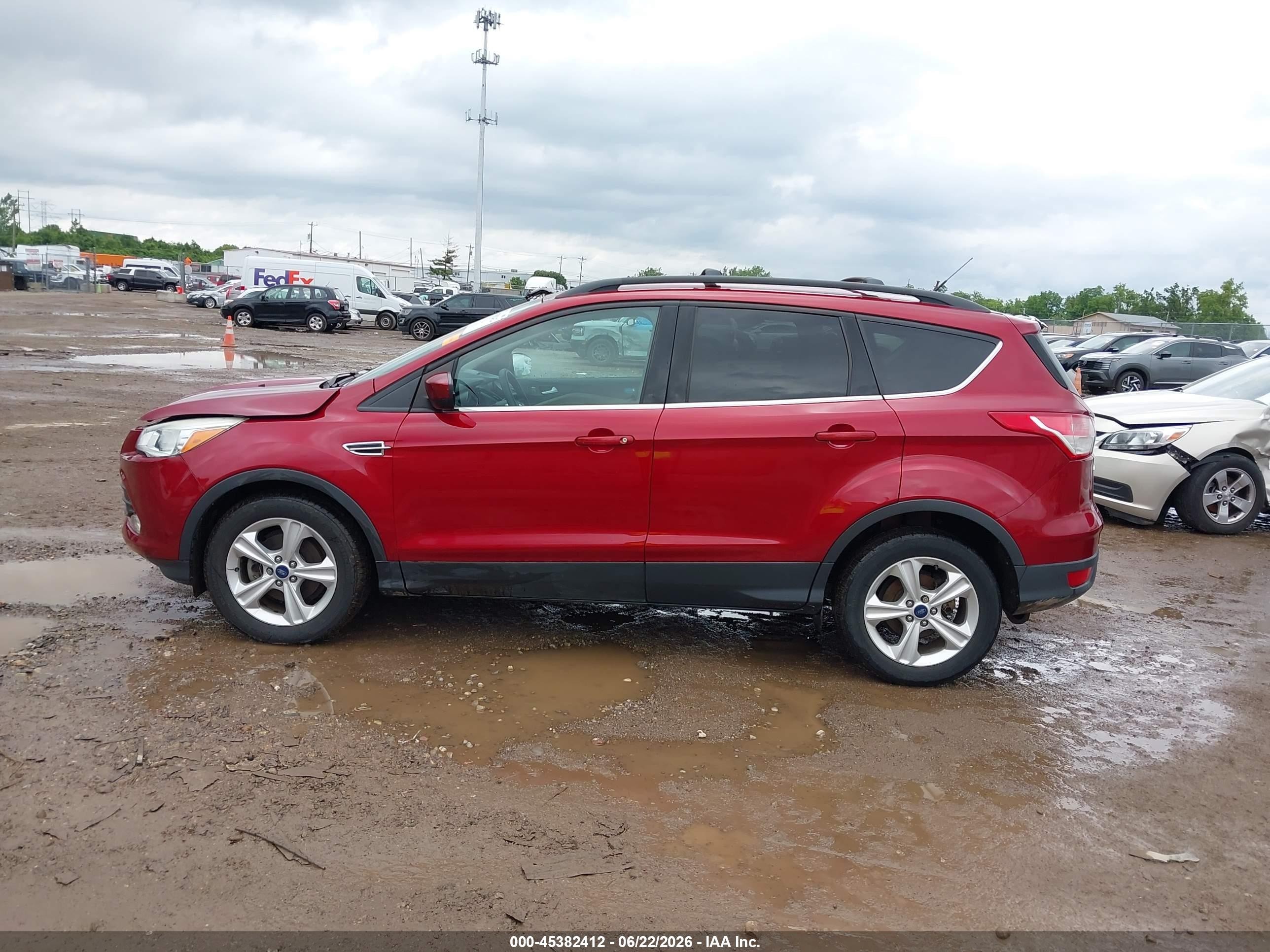 2014 Ford Escape Se Red vin: 1FMCU0GX3EUE09576