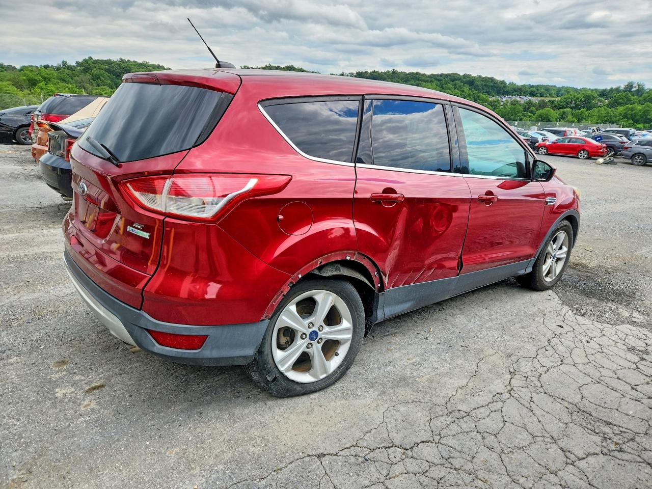 2015 Ford Escape Se Red vin: 1FMCU0GX3FUA35830