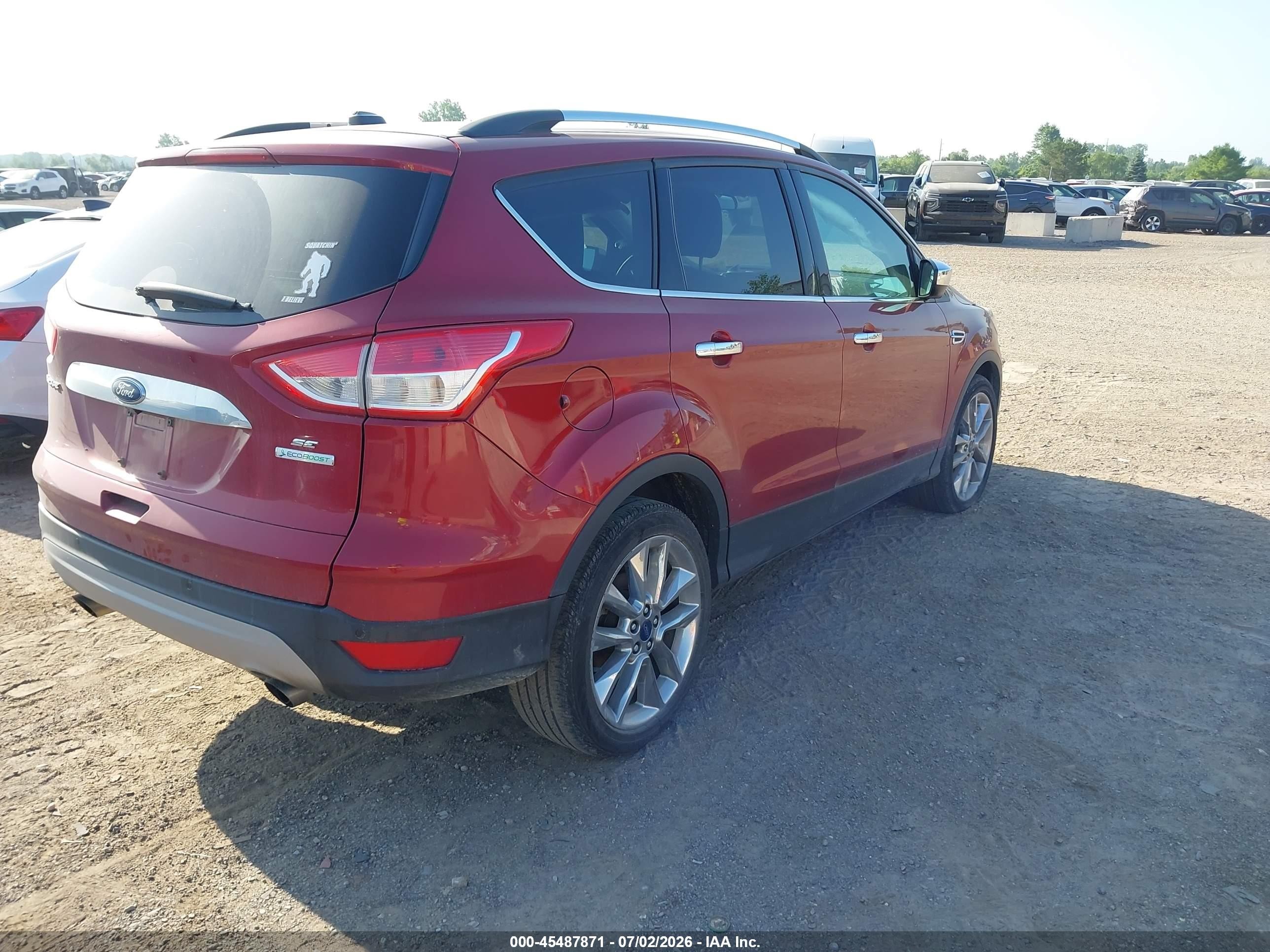 2015 Ford Escape Se Red vin: 1FMCU0GX3FUA76507