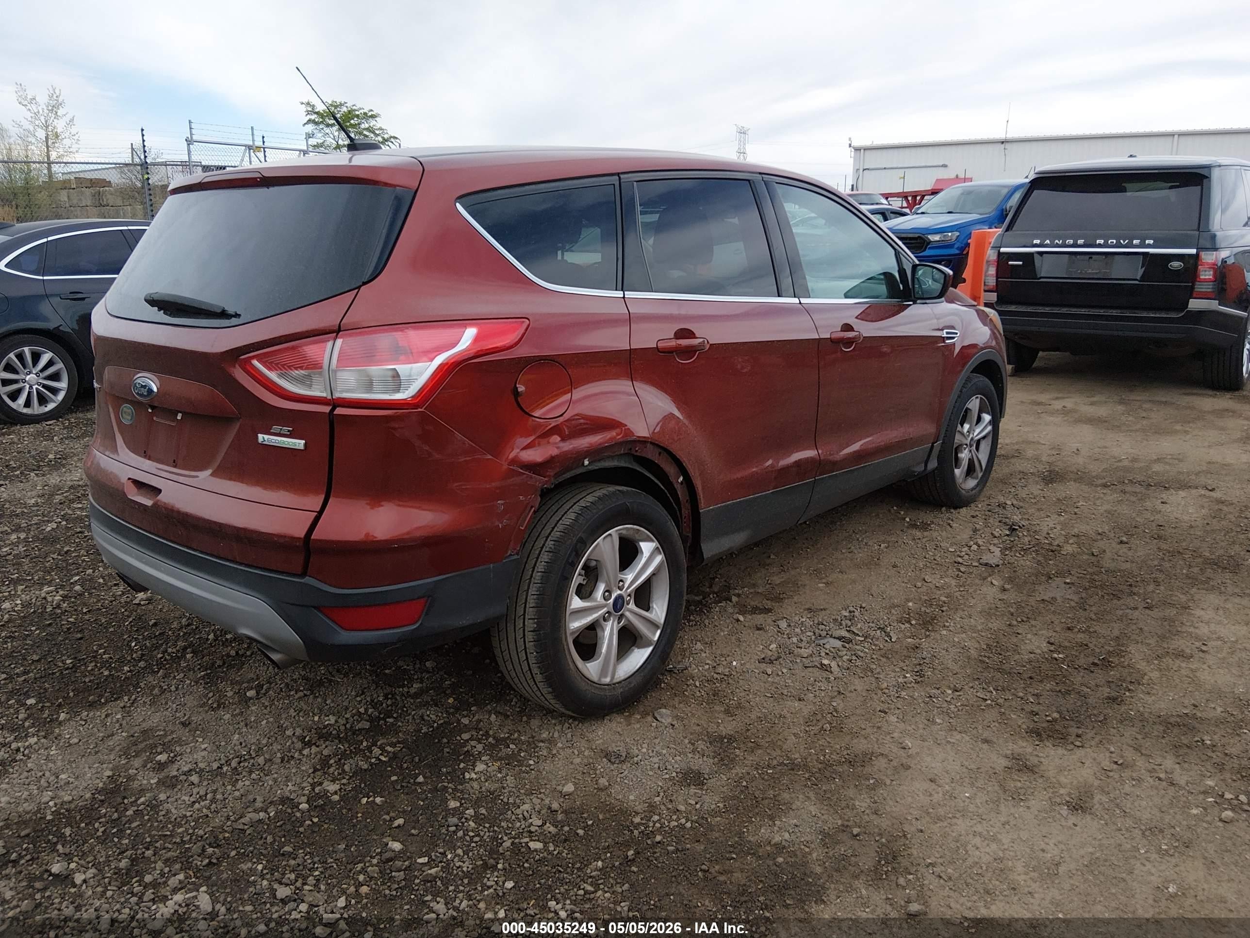 2015 Ford Escape Se Red vin: 1FMCU0GX3FUB48645