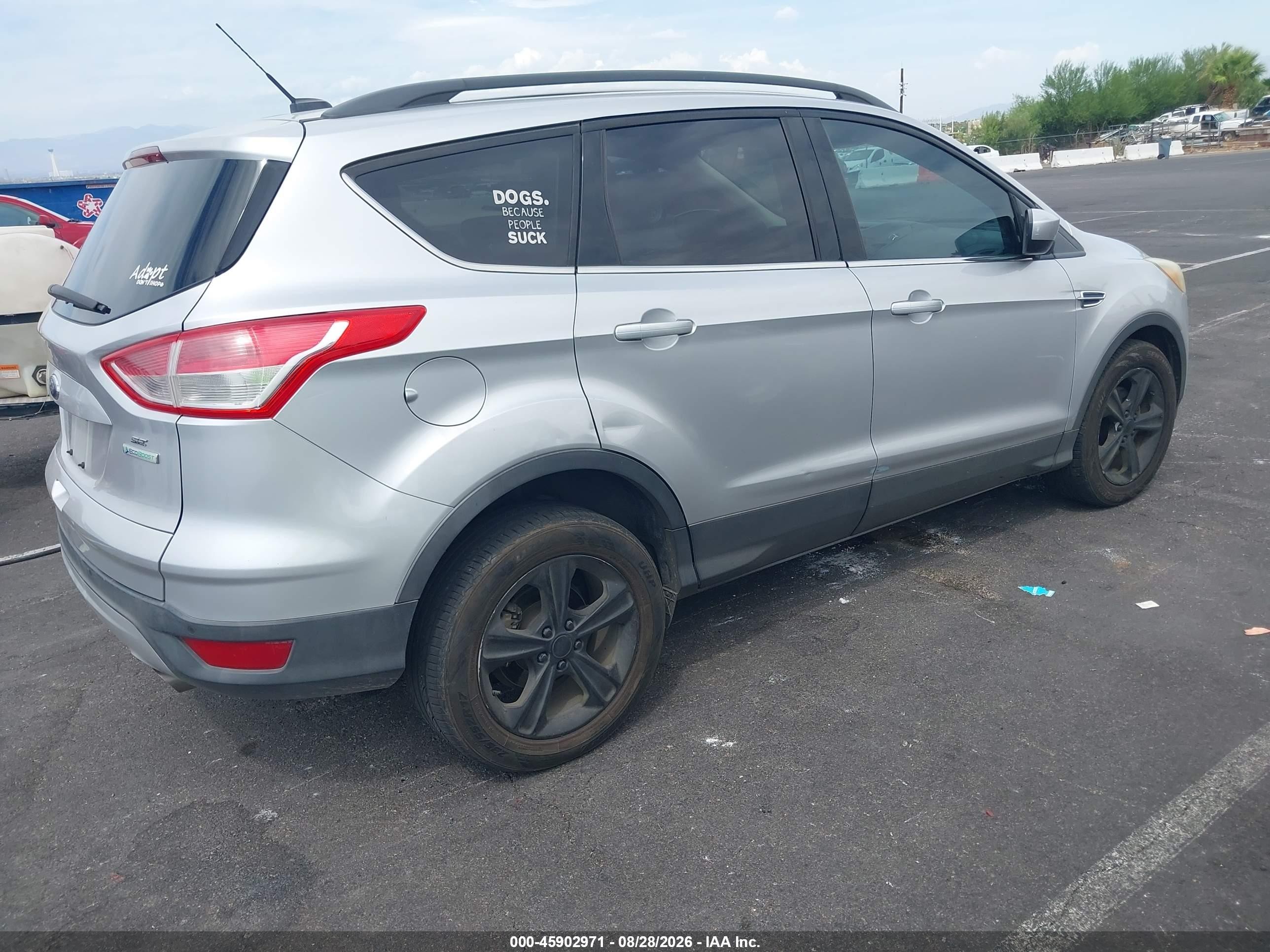 2015 Ford Escape Se Silver vin: 1FMCU0GX3FUB86084