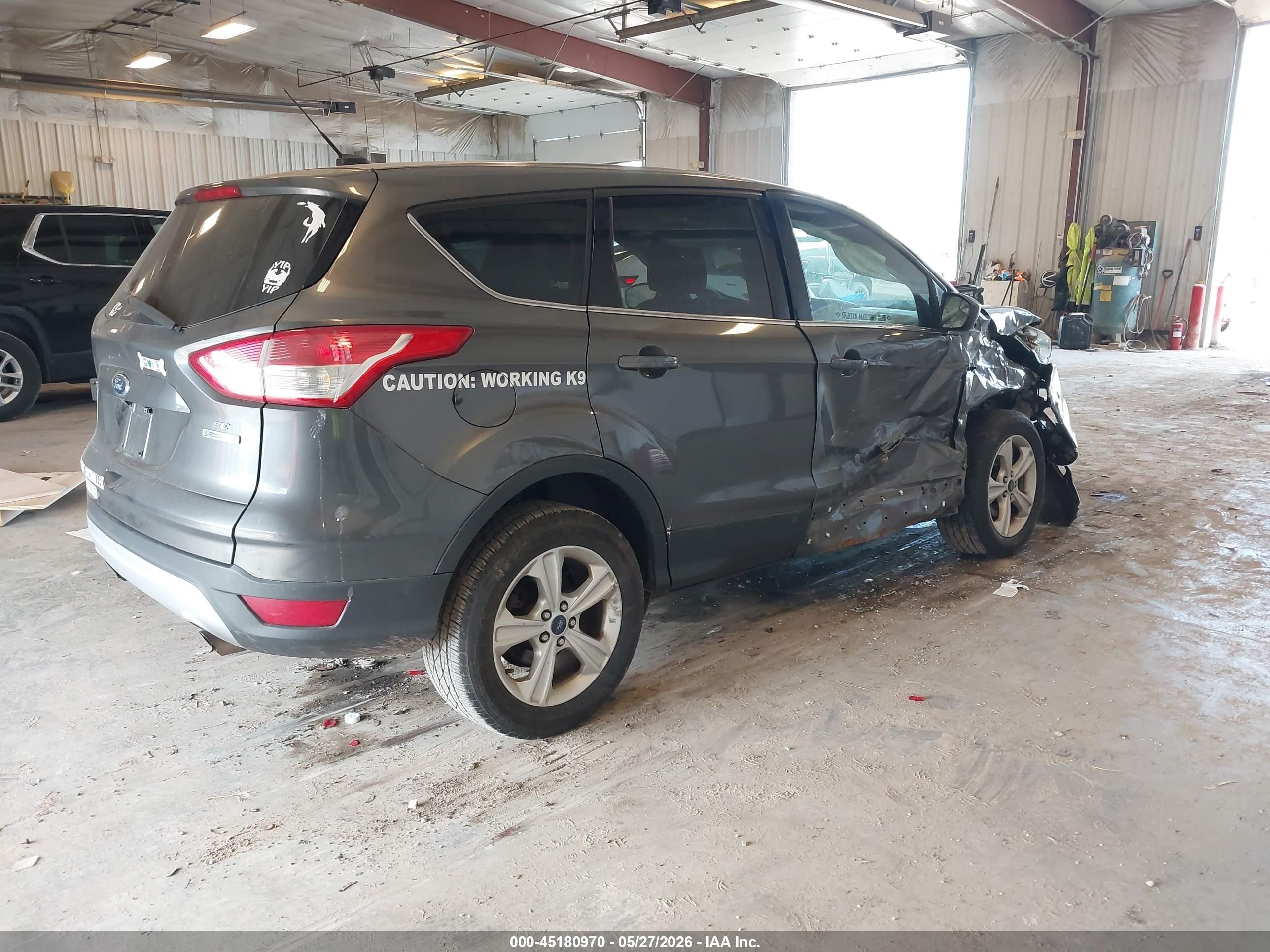 2015 Ford Escape Se Серый vin: 1FMCU0GX3FUC60362