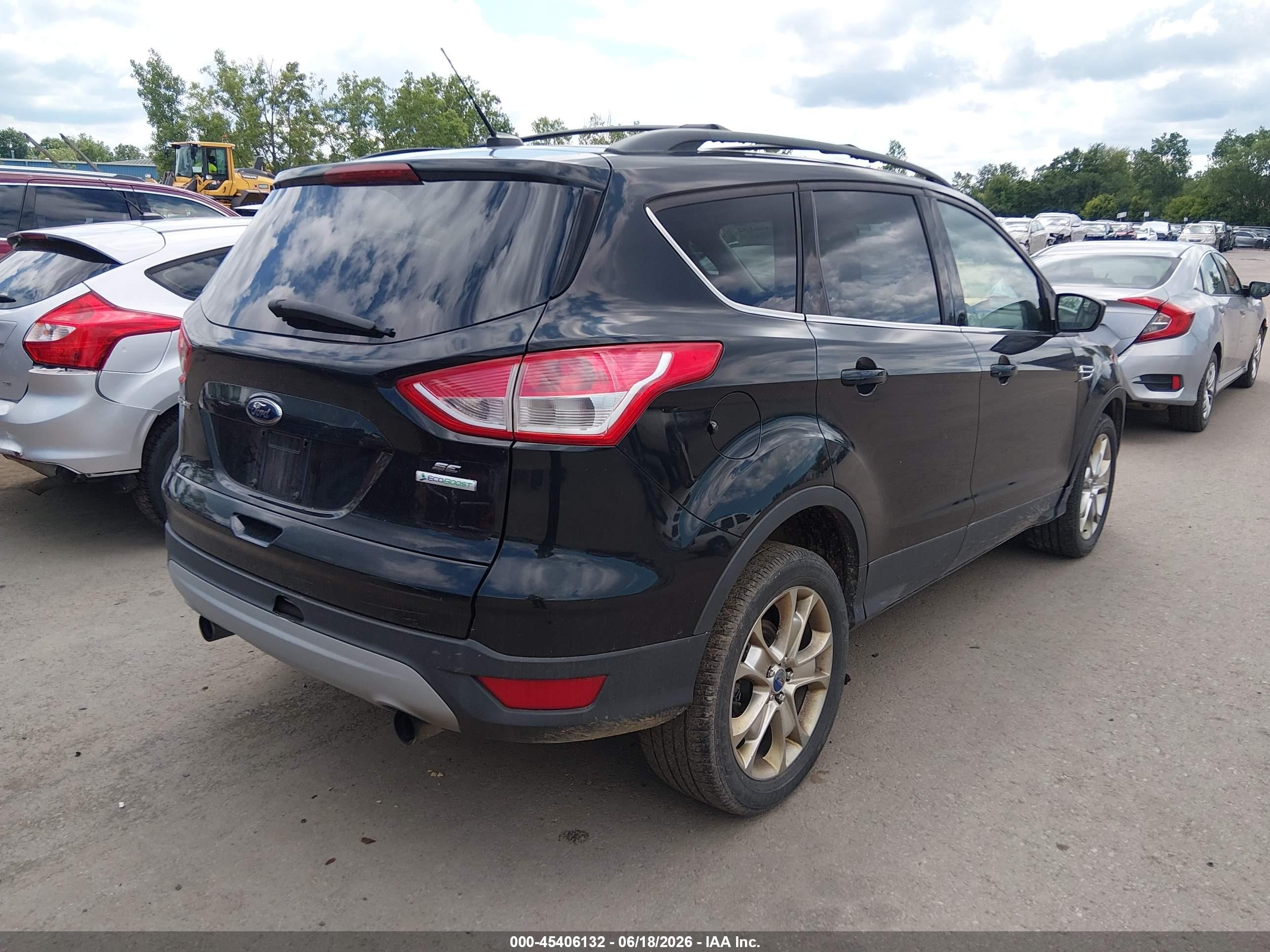 2013 Ford Escape Se Black vin: 1FMCU0GX4DUA39124