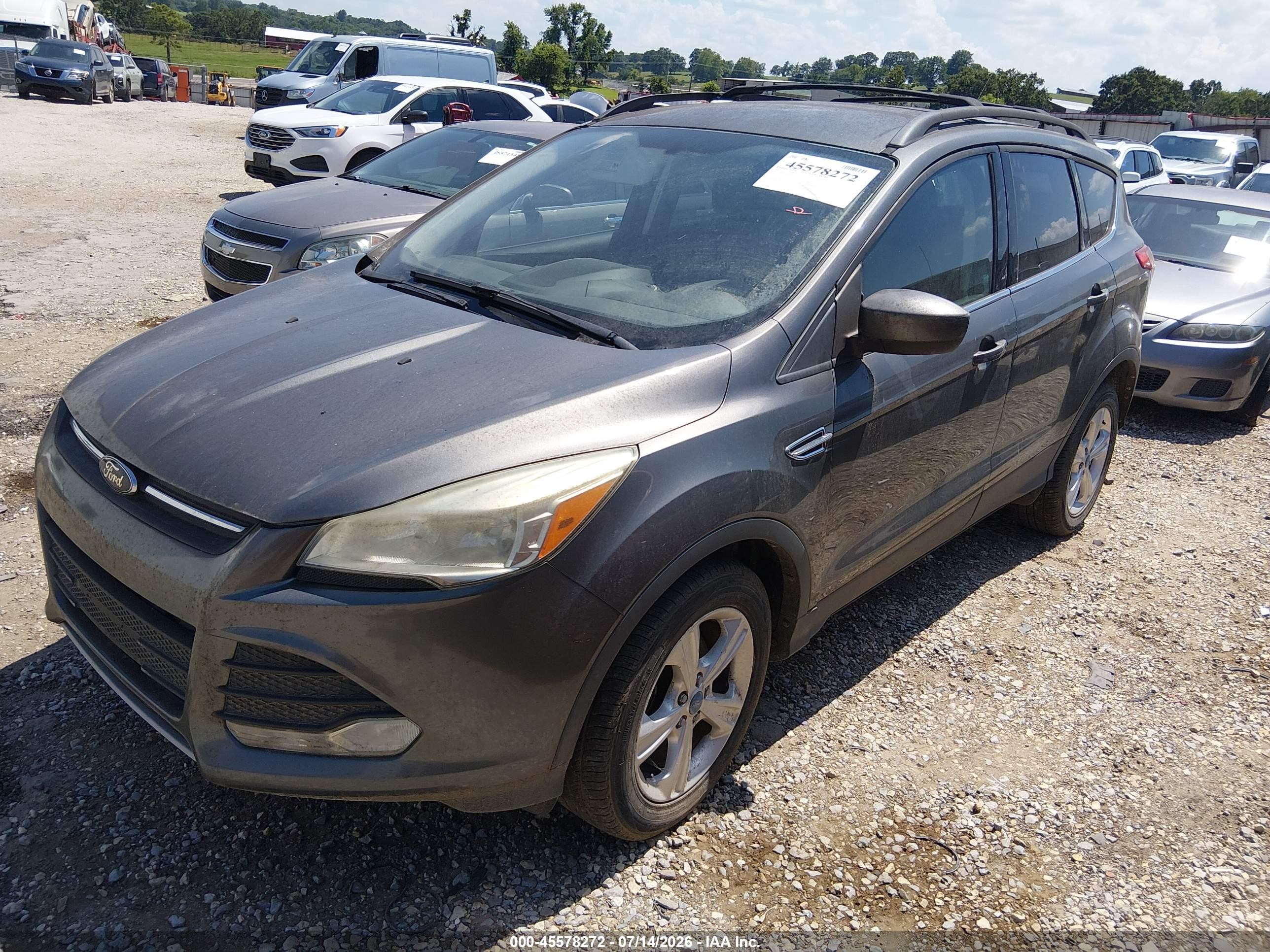 2013 Ford Escape Se Gray vin: 1FMCU0GX4DUB24903