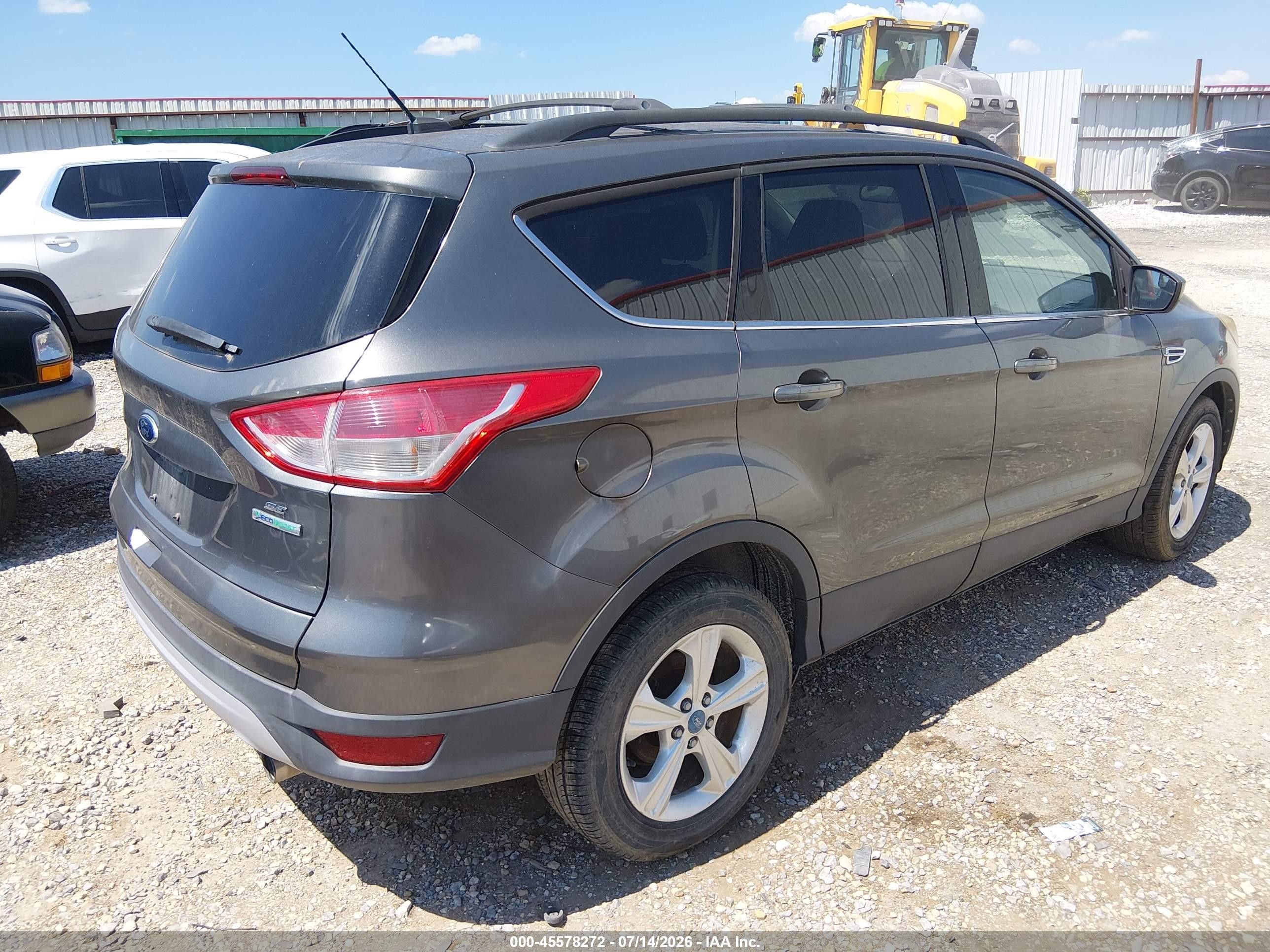 2013 Ford Escape Se Gray vin: 1FMCU0GX4DUB24903