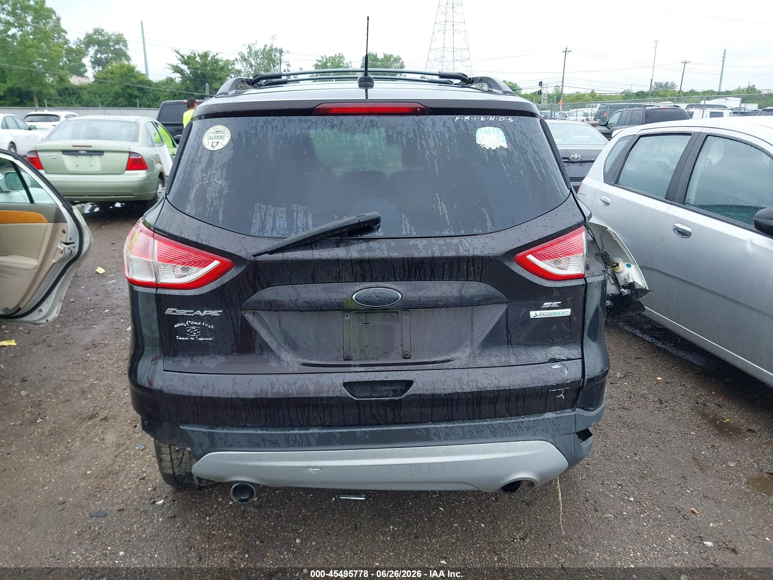 2013 Ford Escape Se Черный vin: 1FMCU0GX4DUB69937