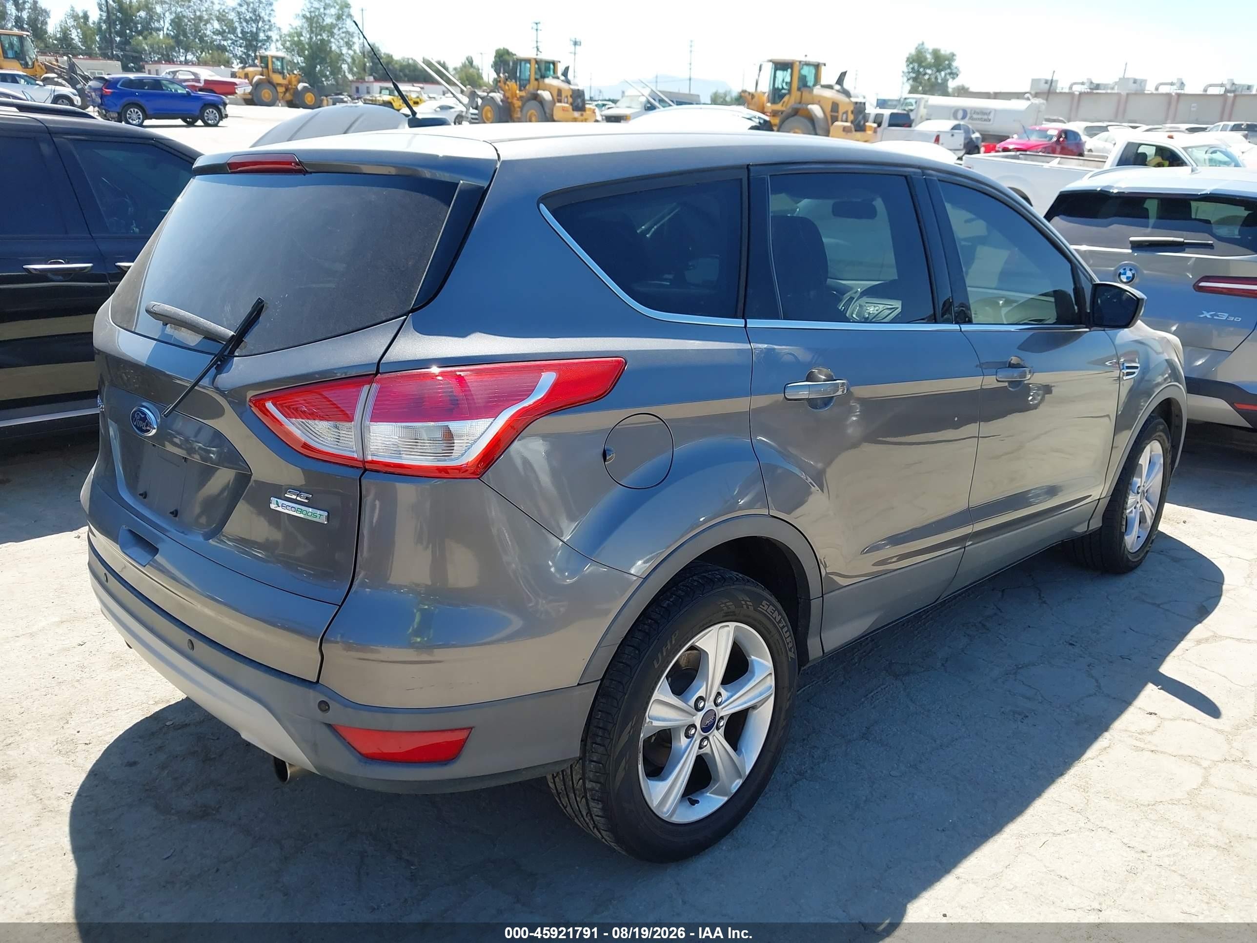 2013 Ford Escape Se Серый vin: 1FMCU0GX4DUC55149