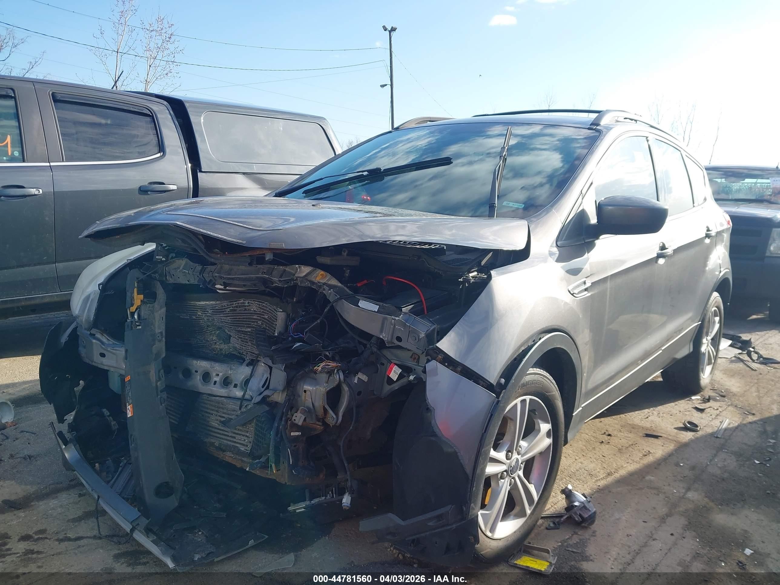 2013 Ford Escape Se Gray vin: 1FMCU0GX4DUC63042