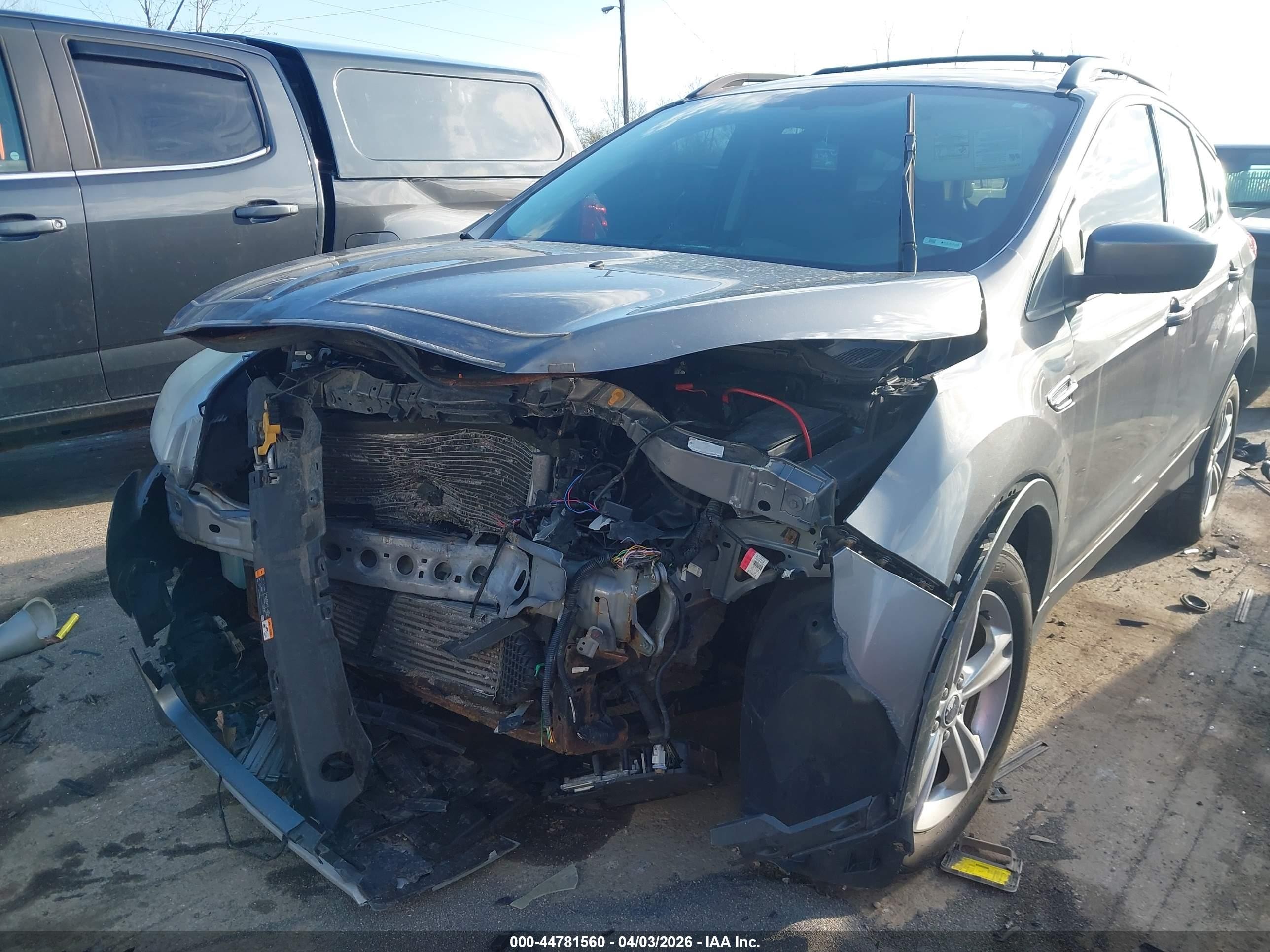 2013 Ford Escape Se Gray vin: 1FMCU0GX4DUC63042