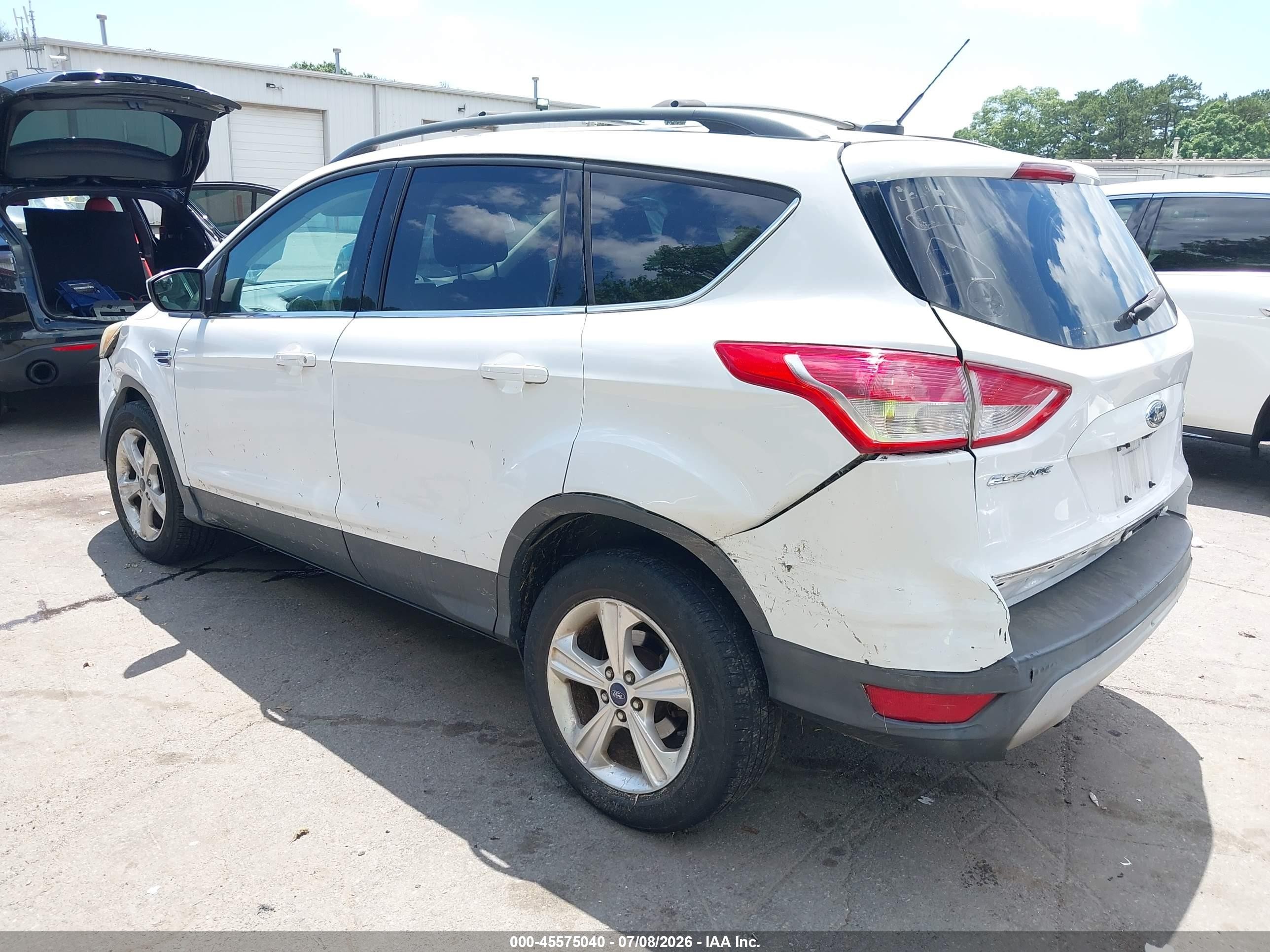 2013 Ford Escape Se White vin: 1FMCU0GX4DUC67821