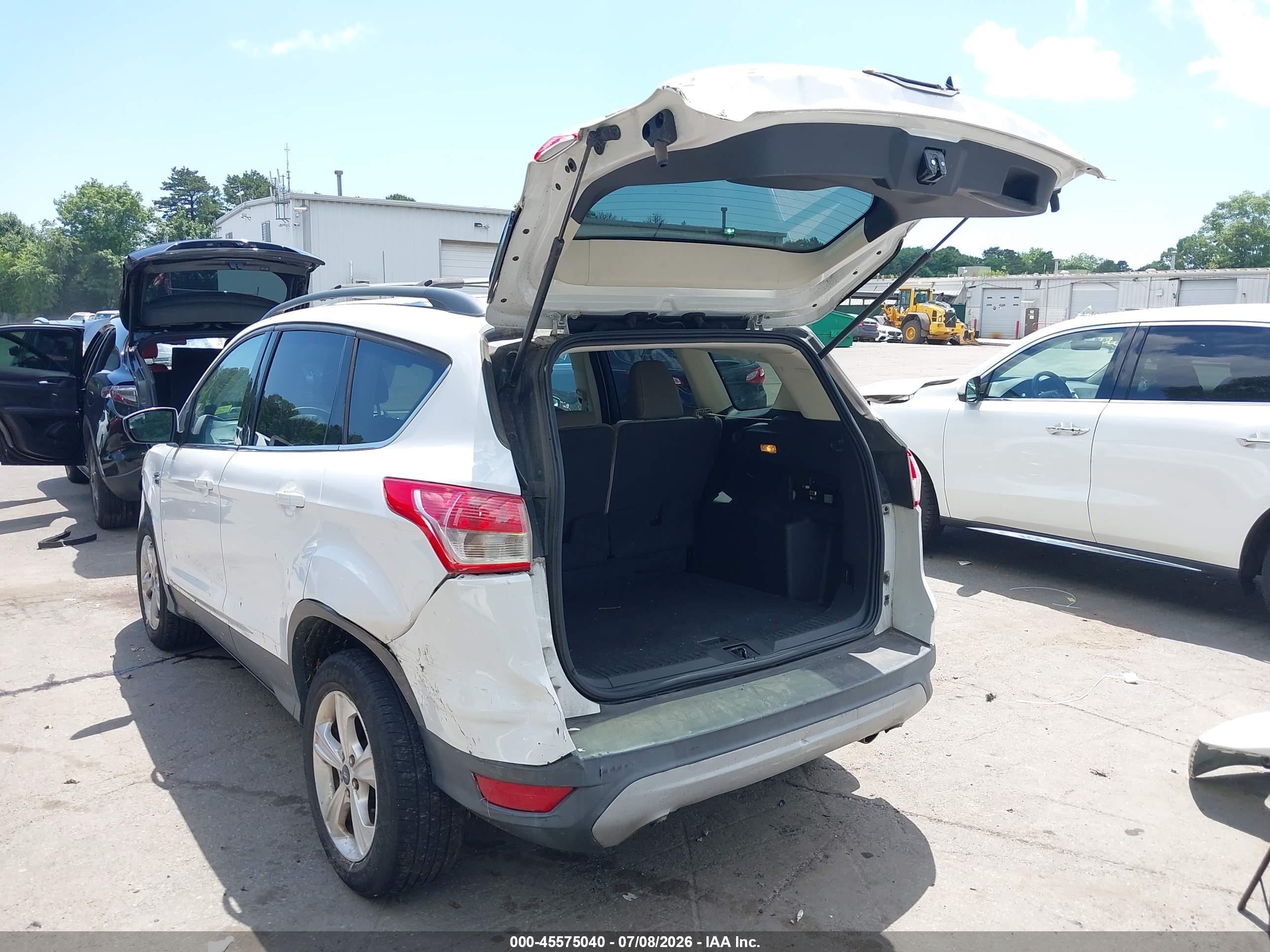 2013 Ford Escape Se White vin: 1FMCU0GX4DUC67821