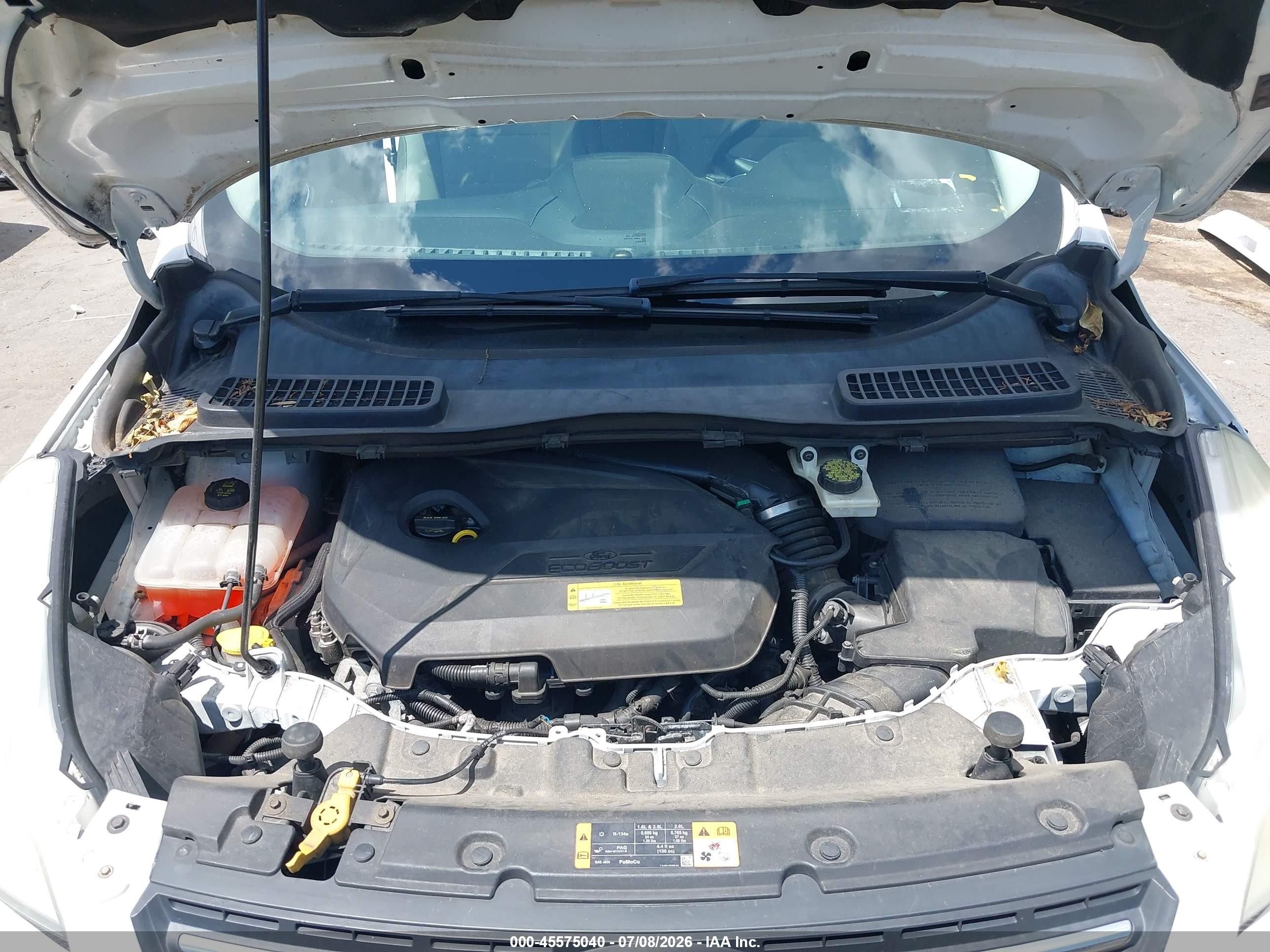 2013 Ford Escape Se White vin: 1FMCU0GX4DUC67821