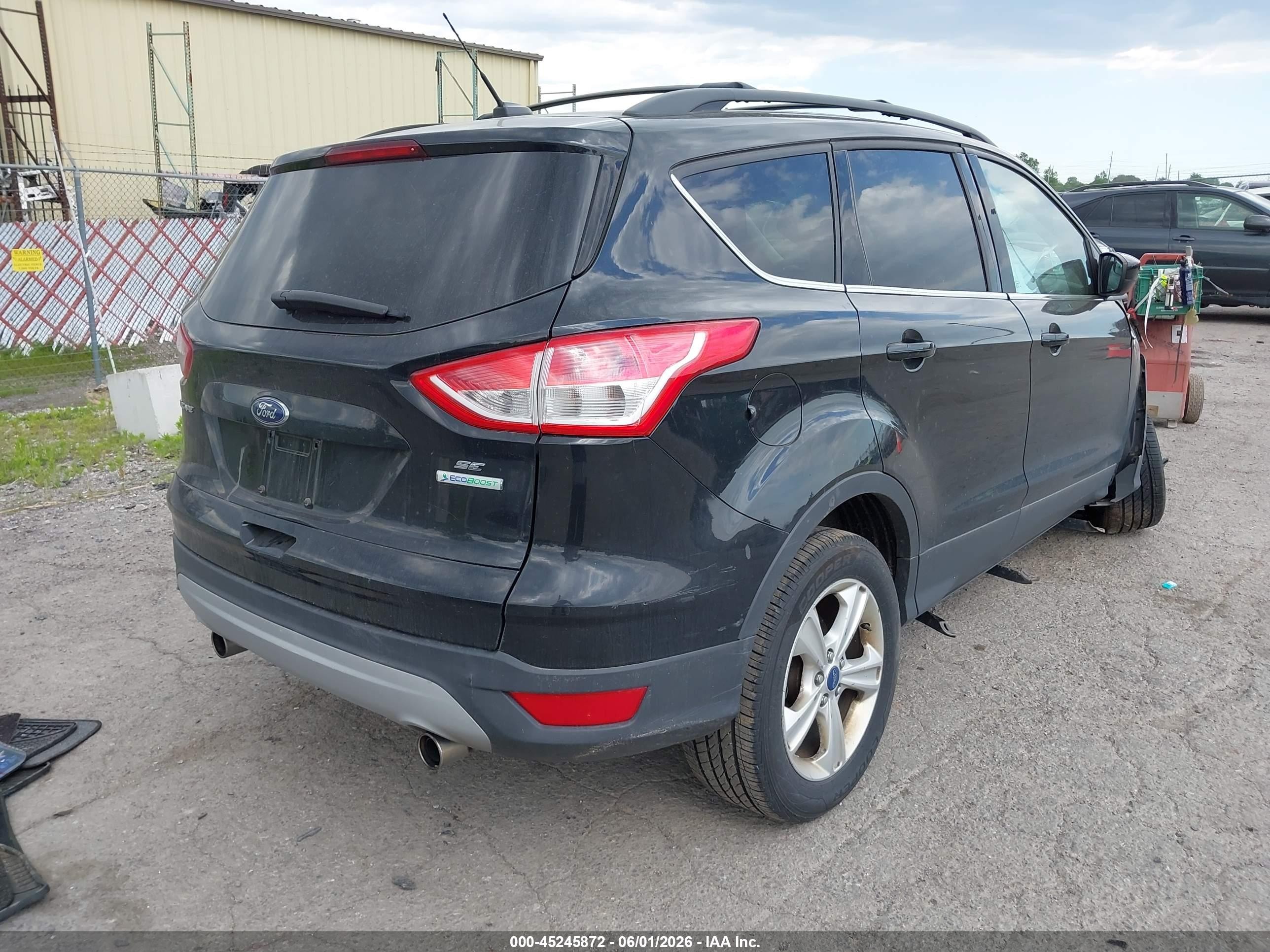 2013 Ford Escape Se Black vin: 1FMCU0GX4DUC85428