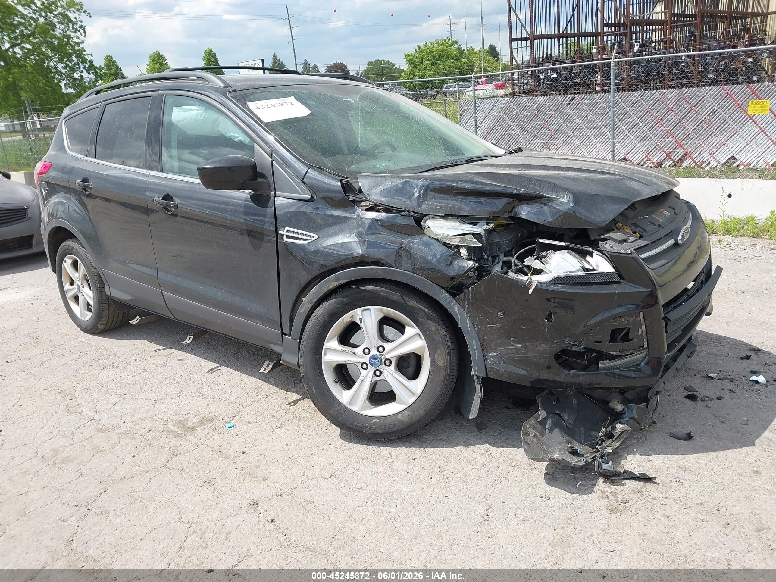 2013 Ford Escape Se Black vin: 1FMCU0GX4DUC85428