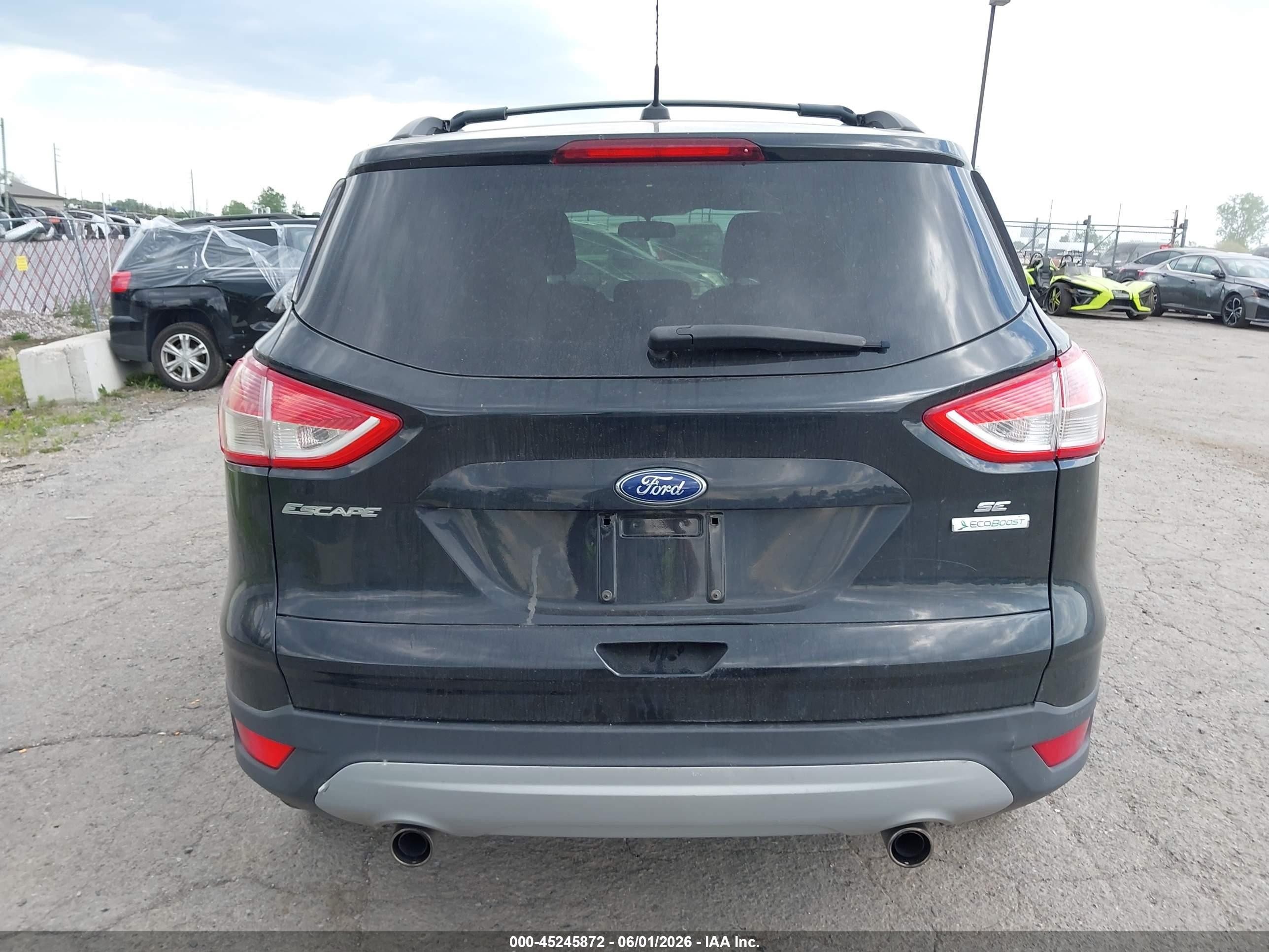 2013 Ford Escape Se Black vin: 1FMCU0GX4DUC85428