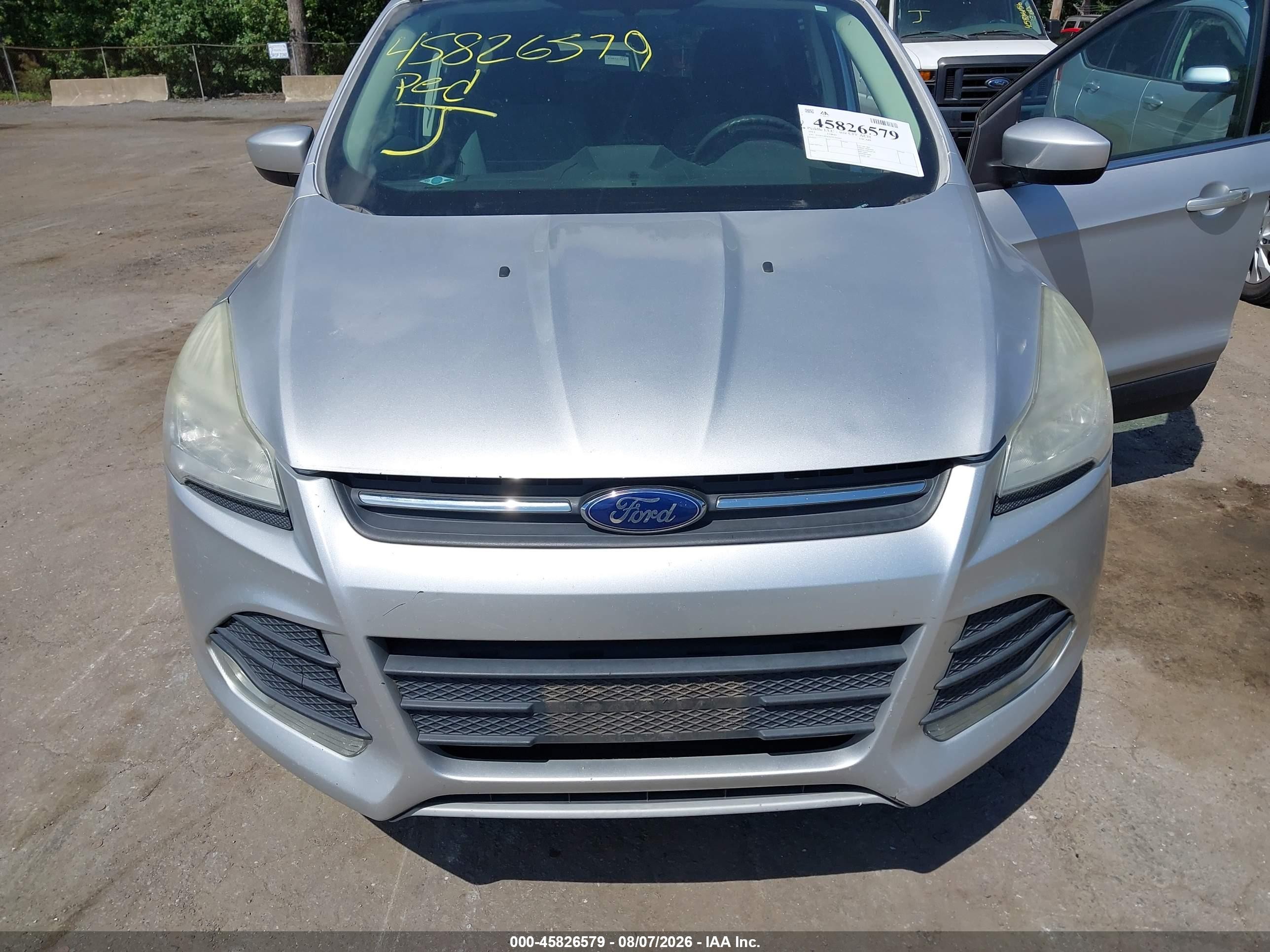 2013 Ford Escape Se Silver vin: 1FMCU0GX4DUC91603
