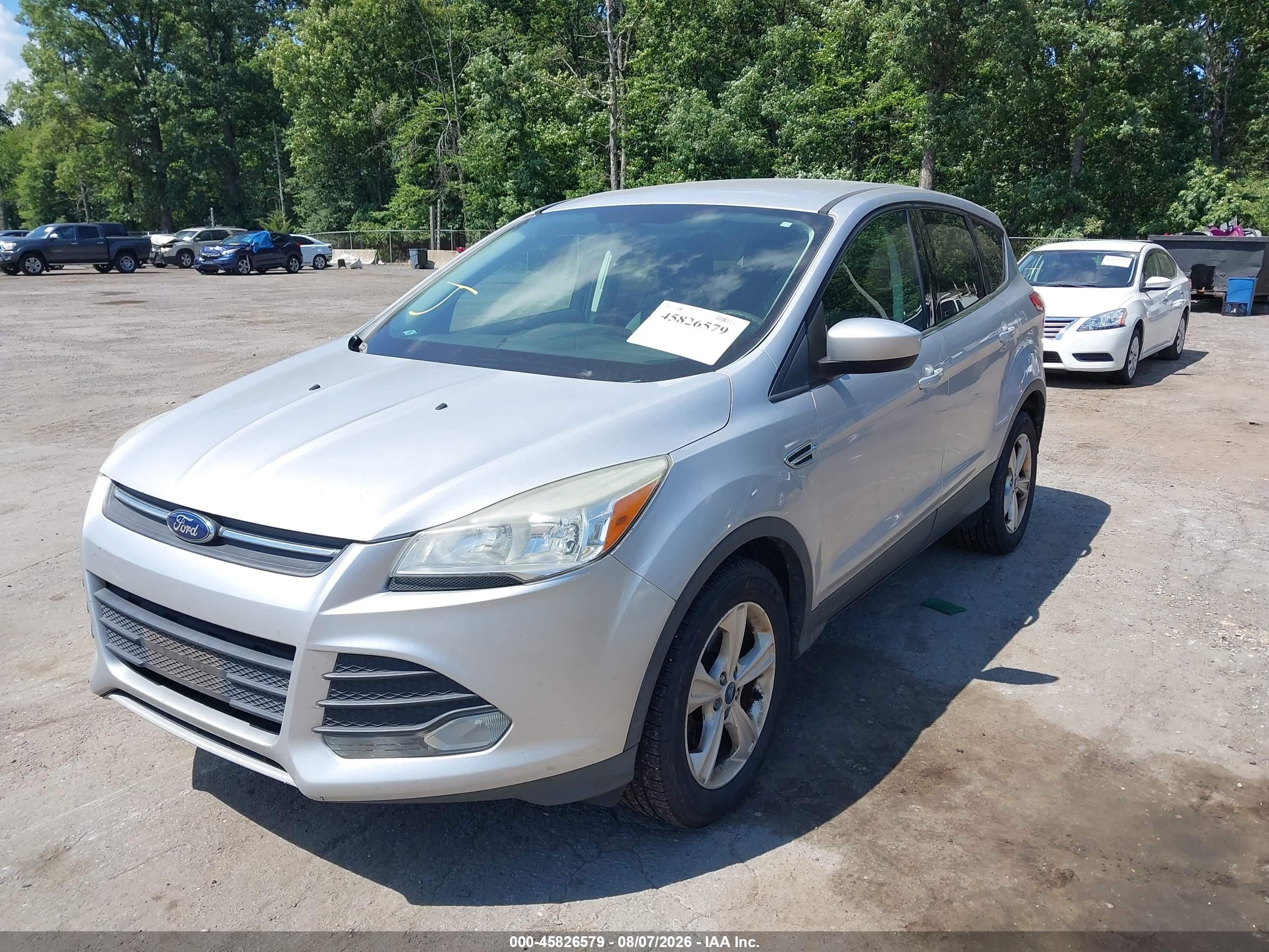 2013 Ford Escape Se Silver vin: 1FMCU0GX4DUC91603