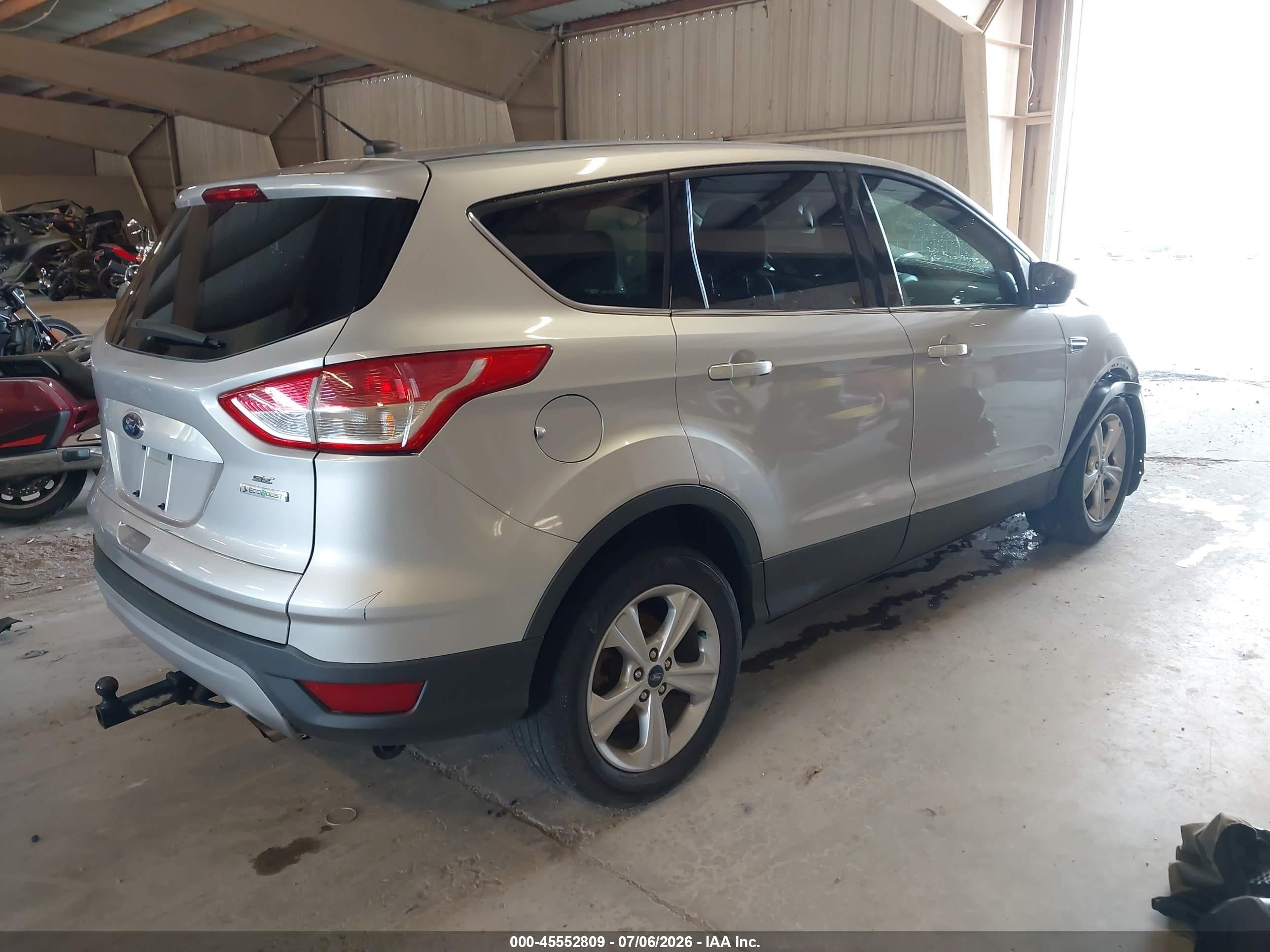 2013 Ford Escape Se Silver vin: 1FMCU0GX4DUD32151