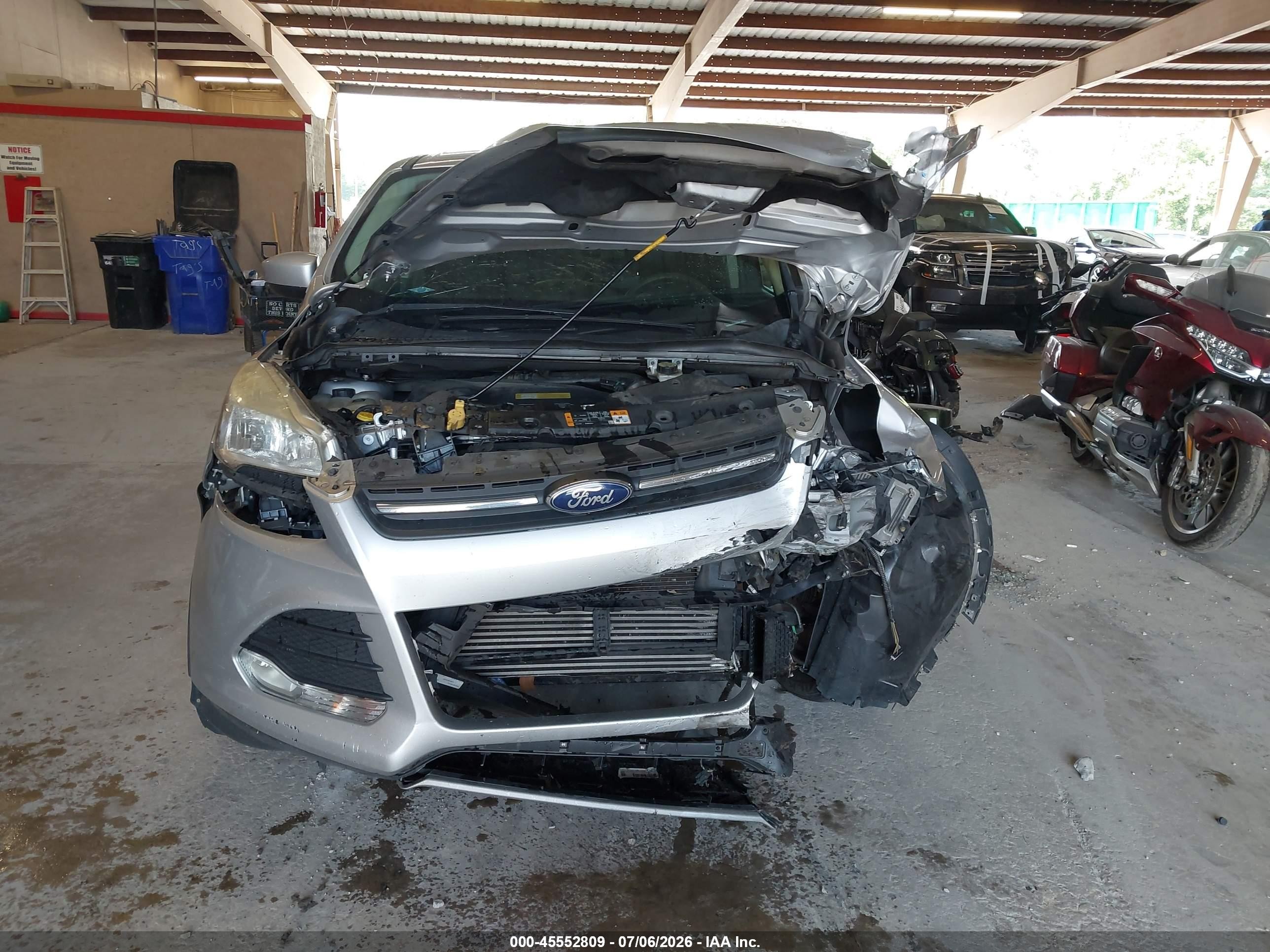 2013 Ford Escape Se Silver vin: 1FMCU0GX4DUD32151