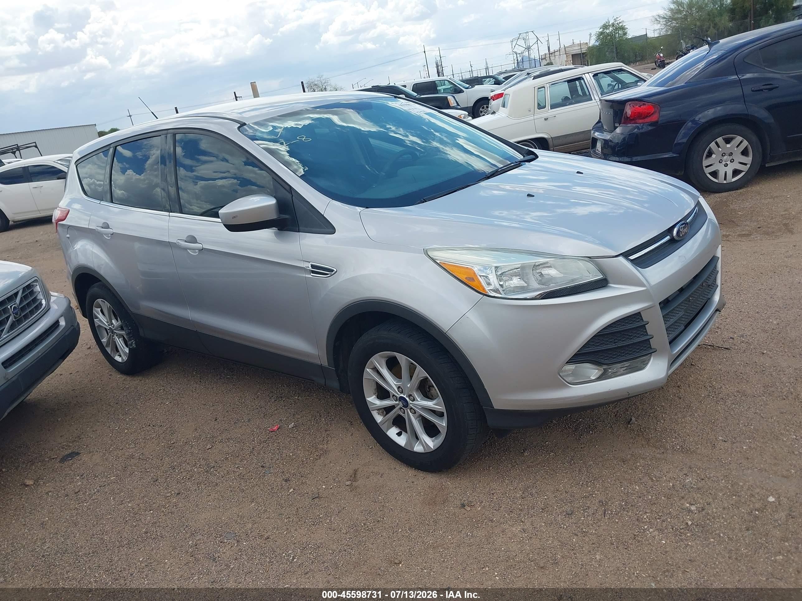 2013 Ford Escape Se Silver vin: 1FMCU0GX4DUD51556