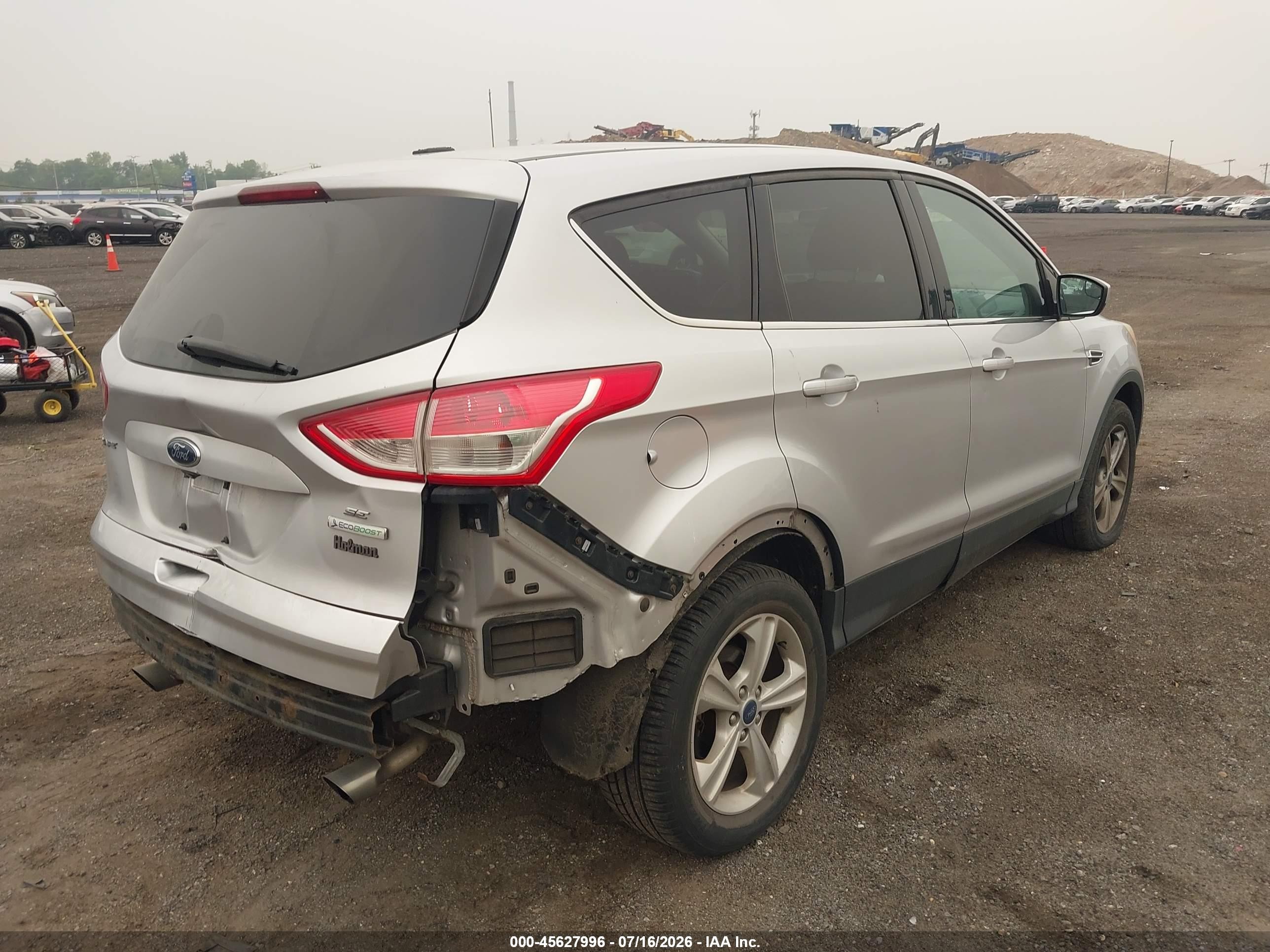 2014 Ford Escape Se Silver vin: 1FMCU0GX4EUA42557