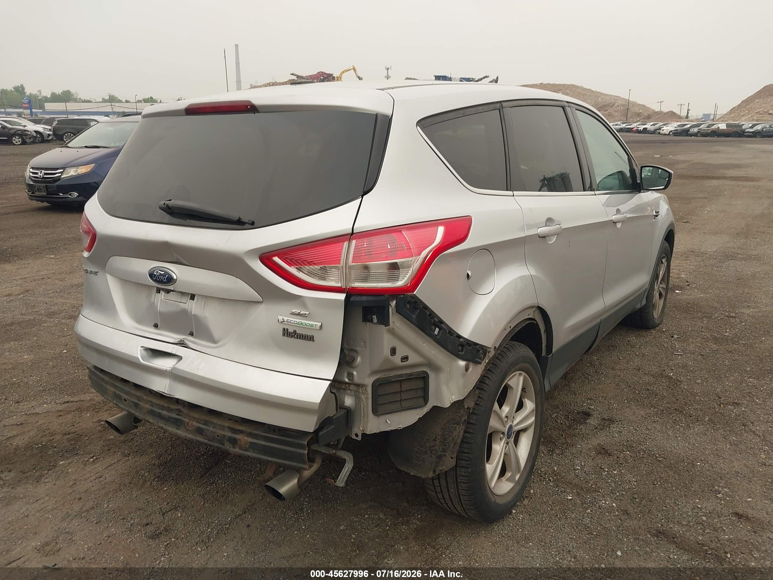 2014 Ford Escape Se Silver vin: 1FMCU0GX4EUA42557