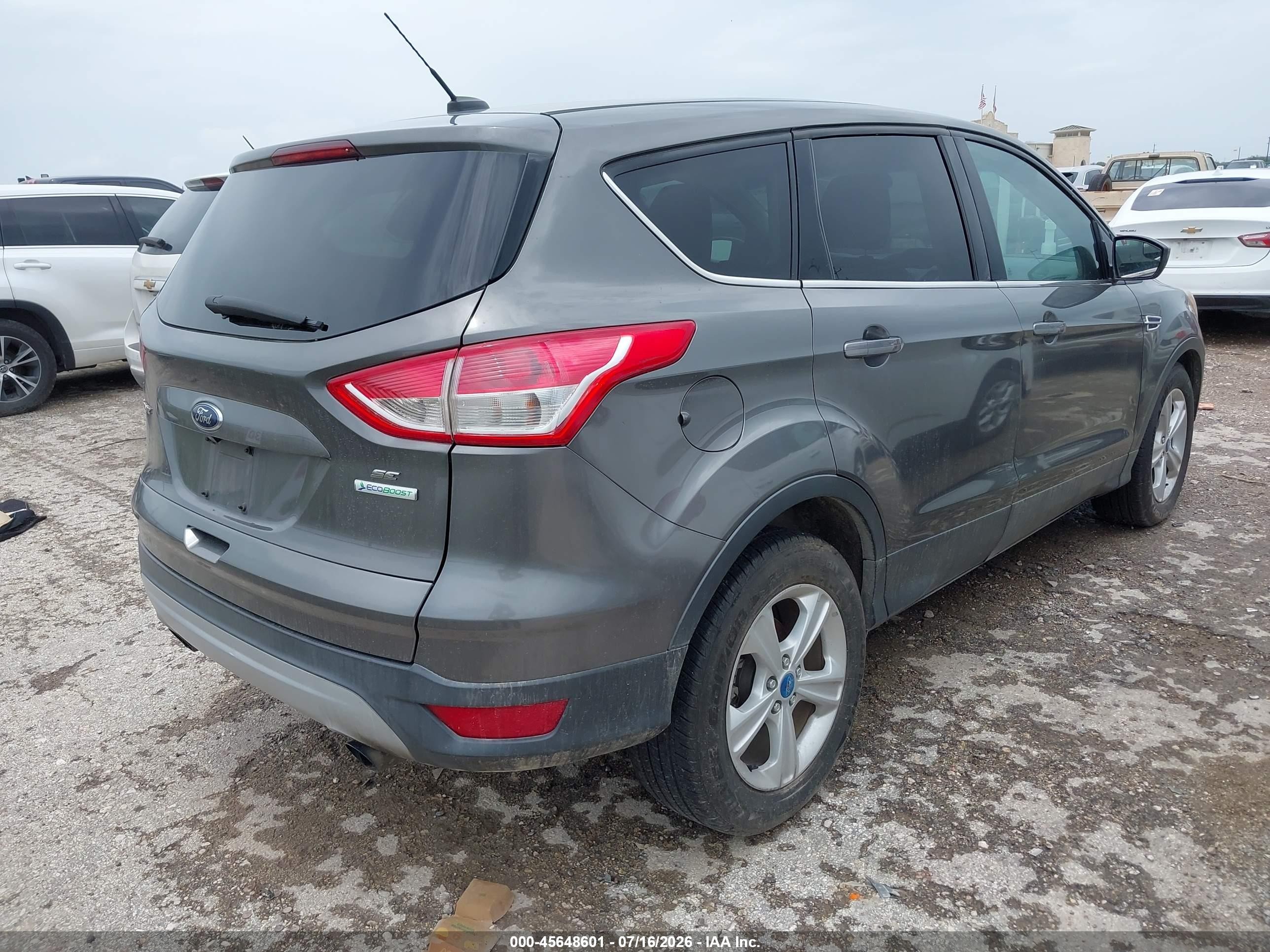2014 Ford Escape Se Gray vin: 1FMCU0GX4EUB65372