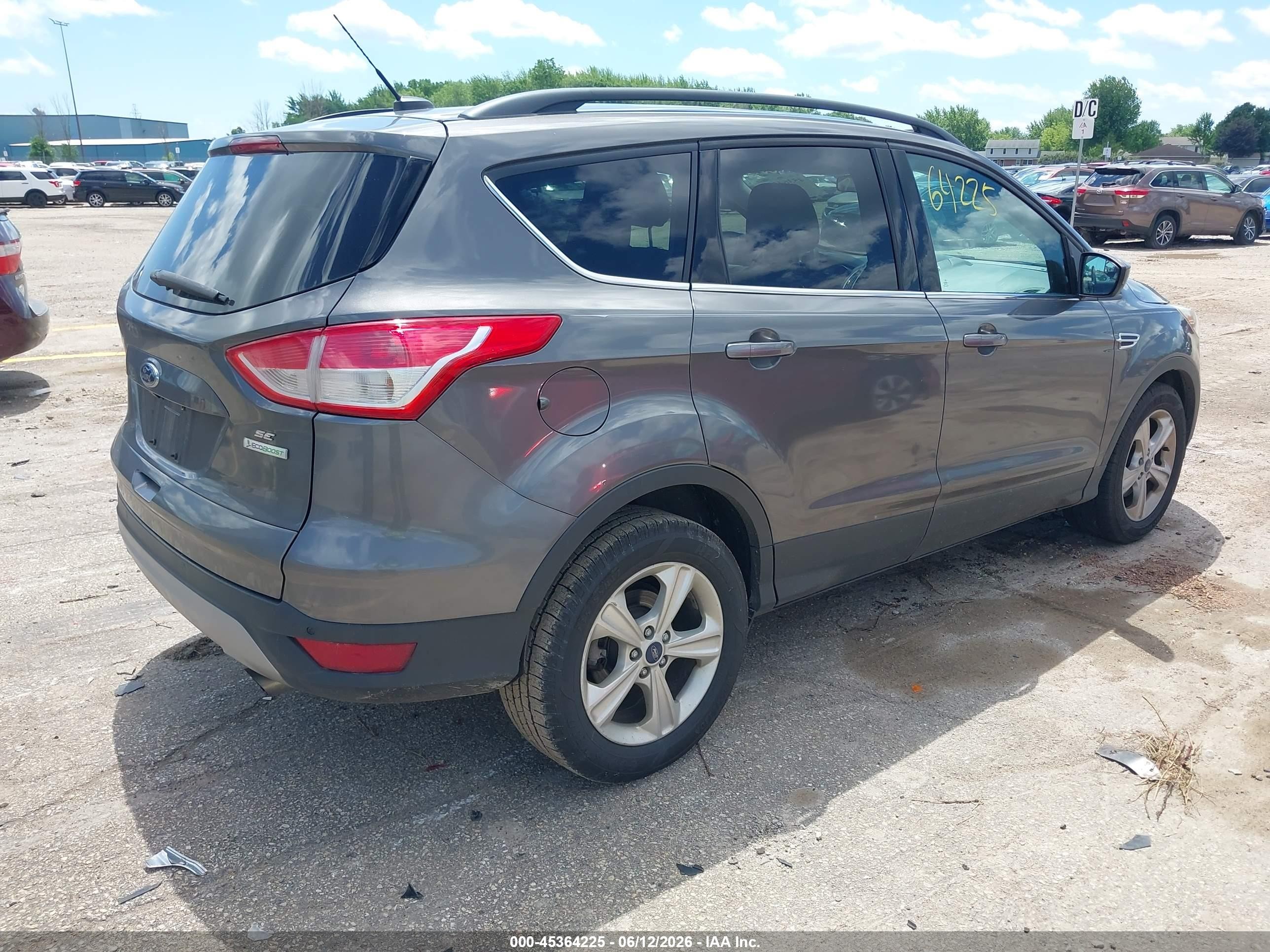 2014 Ford Escape Se Серый vin: 1FMCU0GX4EUB70040