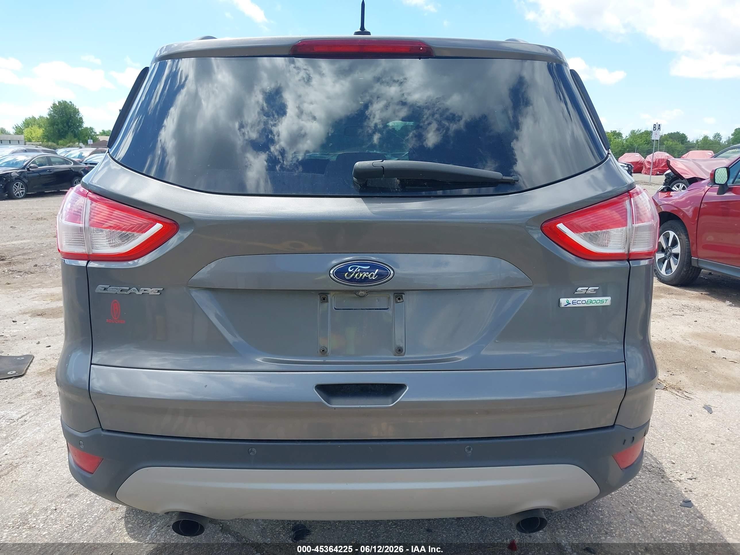 2014 Ford Escape Se Серый vin: 1FMCU0GX4EUB70040