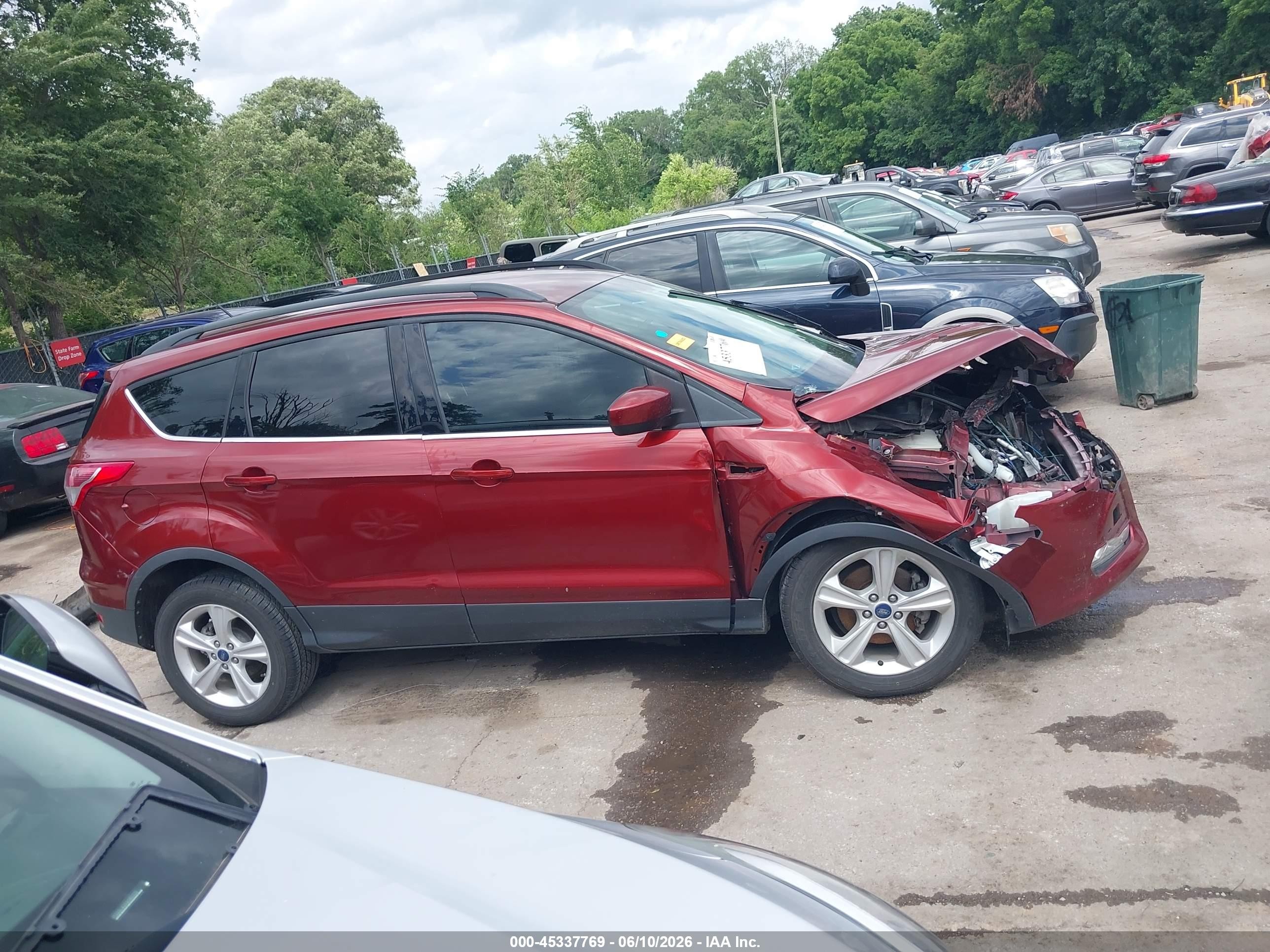 2014 Ford Escape Se Red vin: 1FMCU0GX4EUB79644
