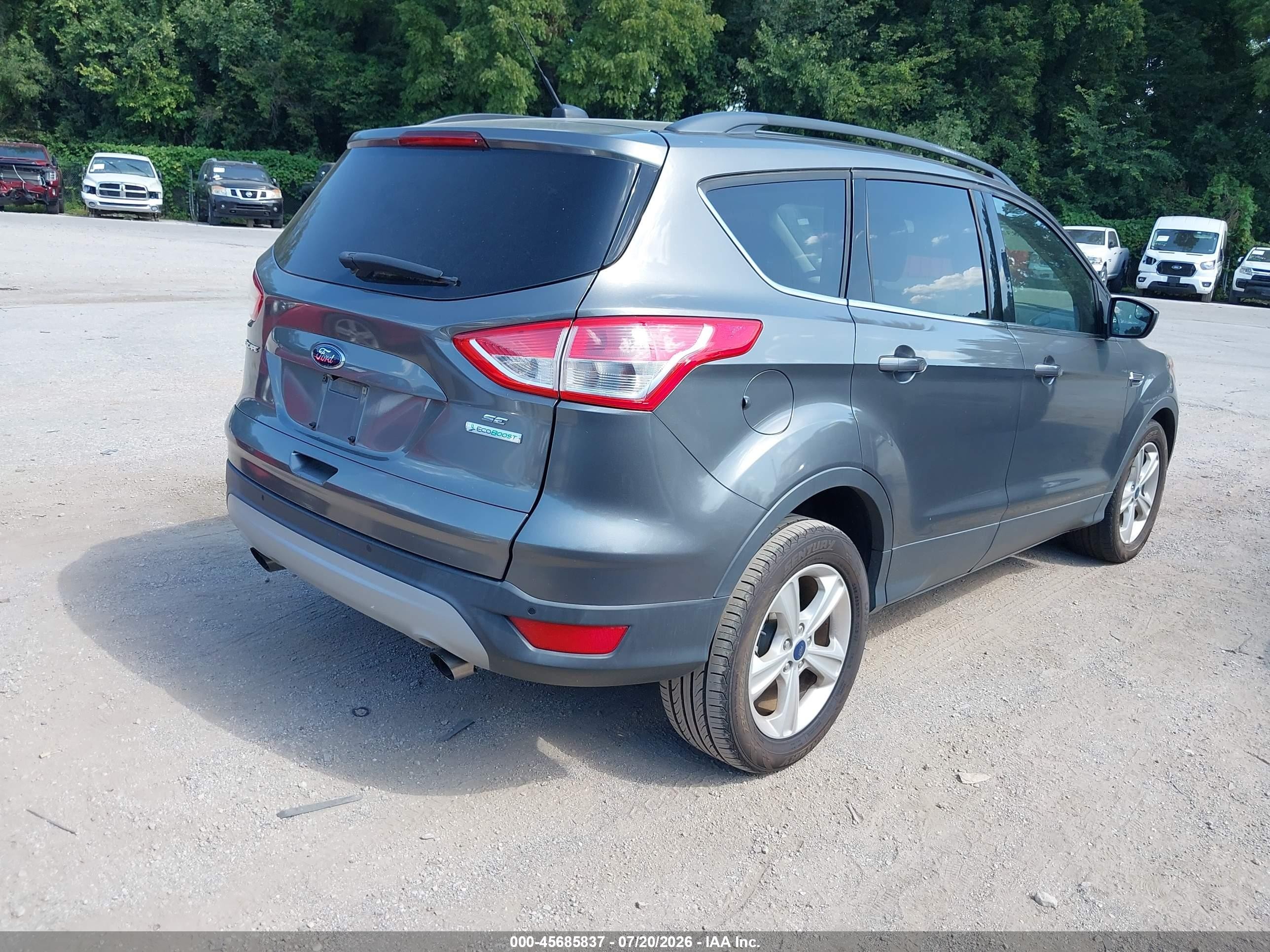 2014 Ford Escape Se Gray vin: 1FMCU0GX4EUC61034