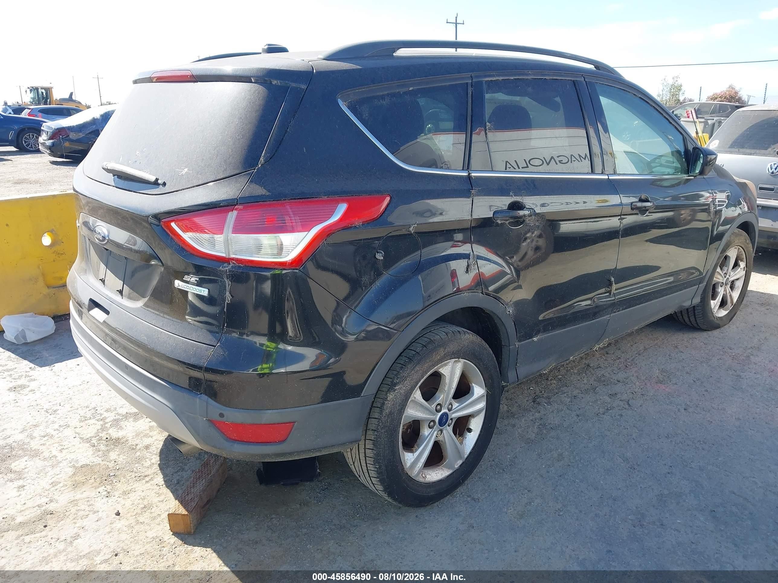 2014 Ford Escape Se Black vin: 1FMCU0GX4EUC85558