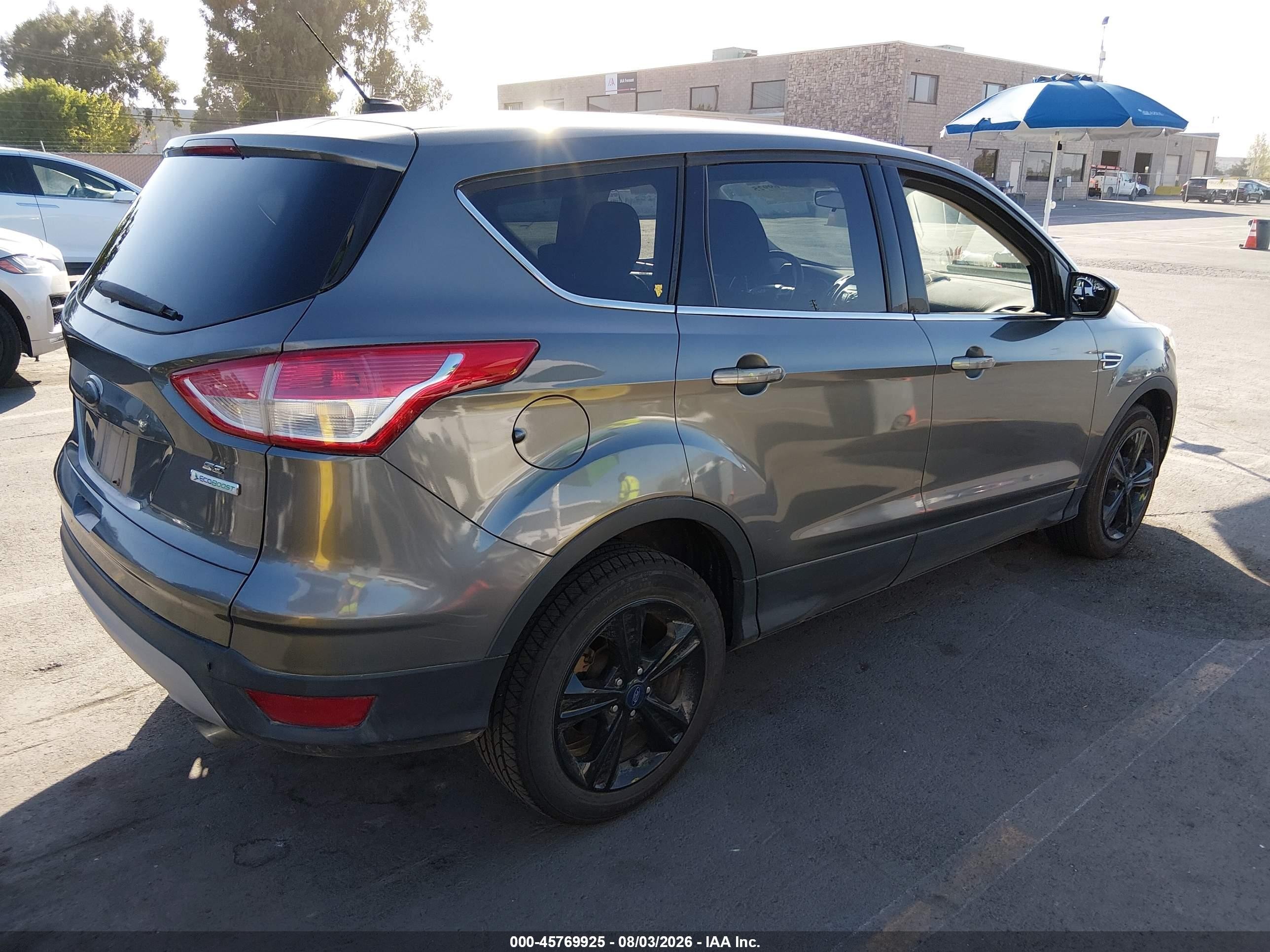 2014 Ford Escape Se Gray vin: 1FMCU0GX4EUD00088