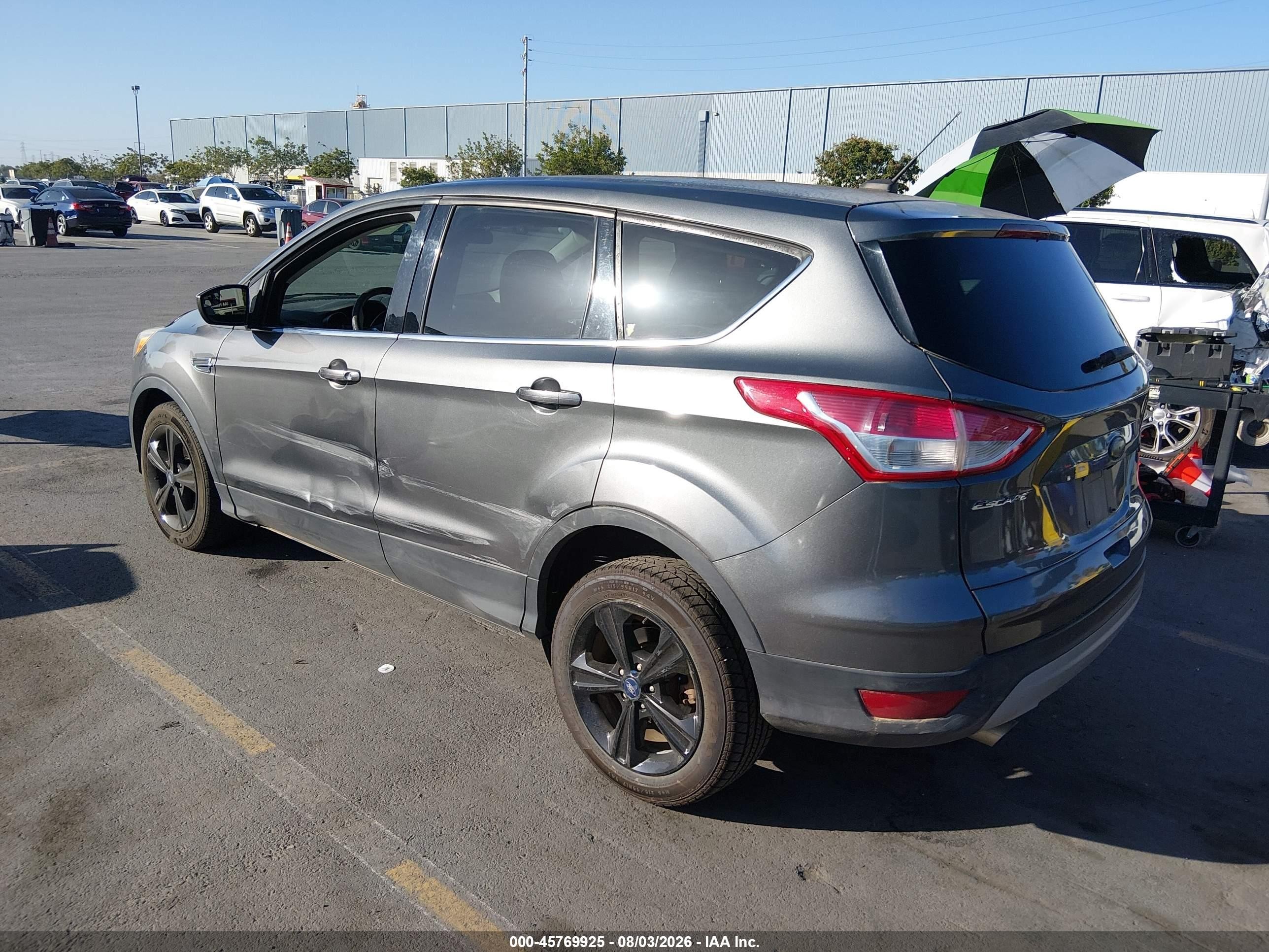 2014 Ford Escape Se Gray vin: 1FMCU0GX4EUD00088