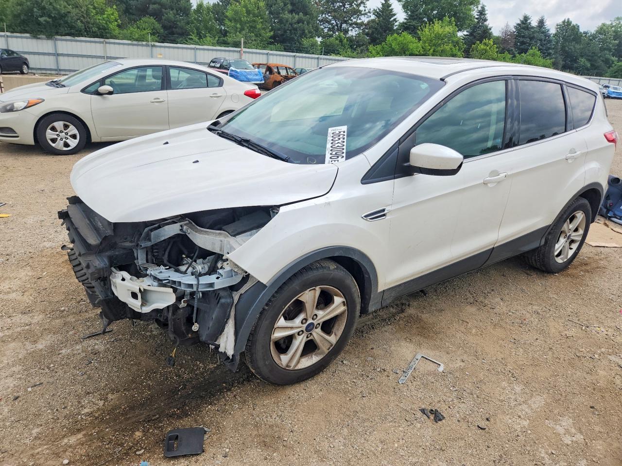 2014 Ford Escape Se White vin: 1FMCU0GX4EUD36136