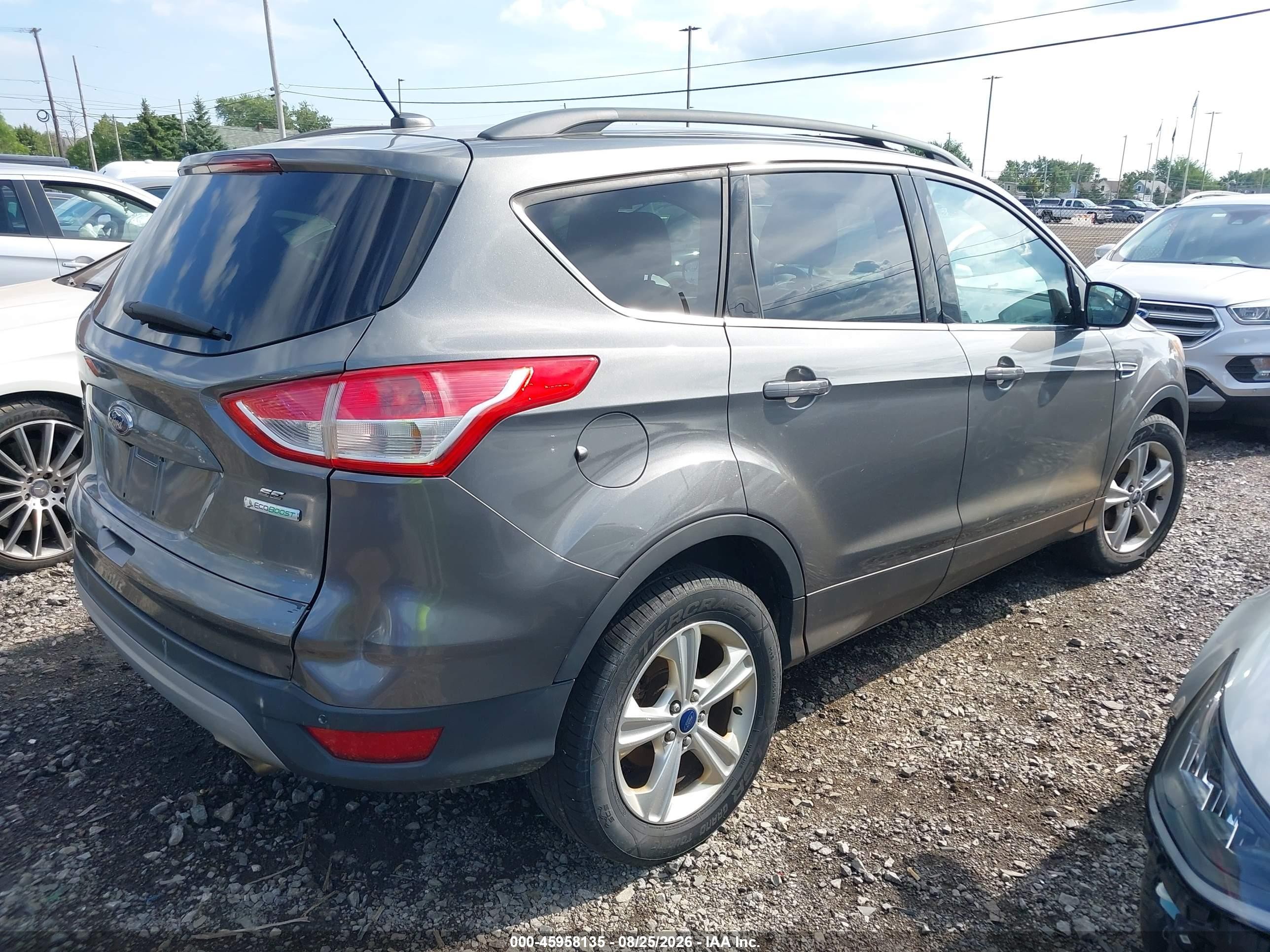 2014 Ford Escape Se Gray vin: 1FMCU0GX4EUE22806