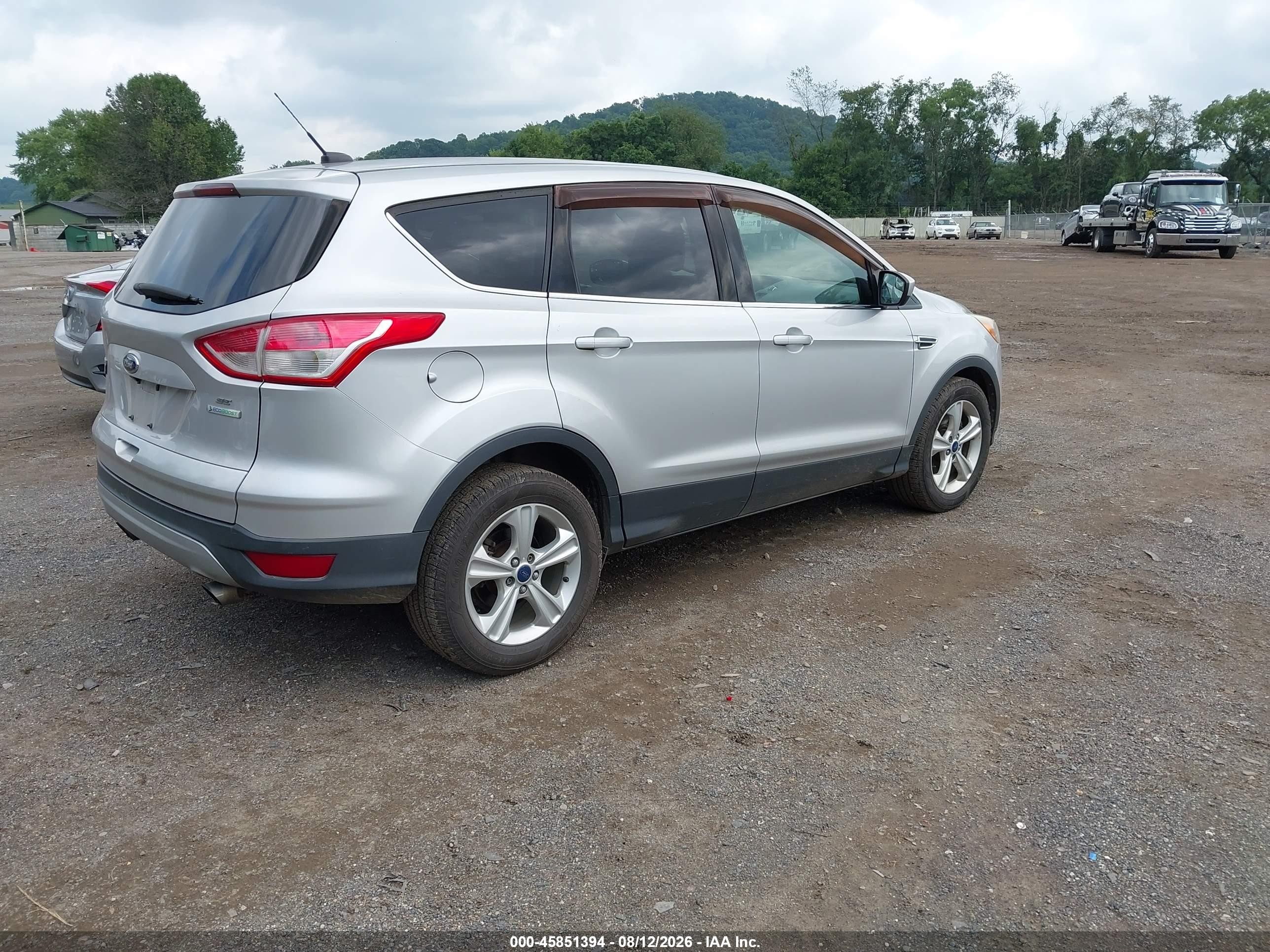 2014 Ford Escape Se Silver vin: 1FMCU0GX4EUE48824